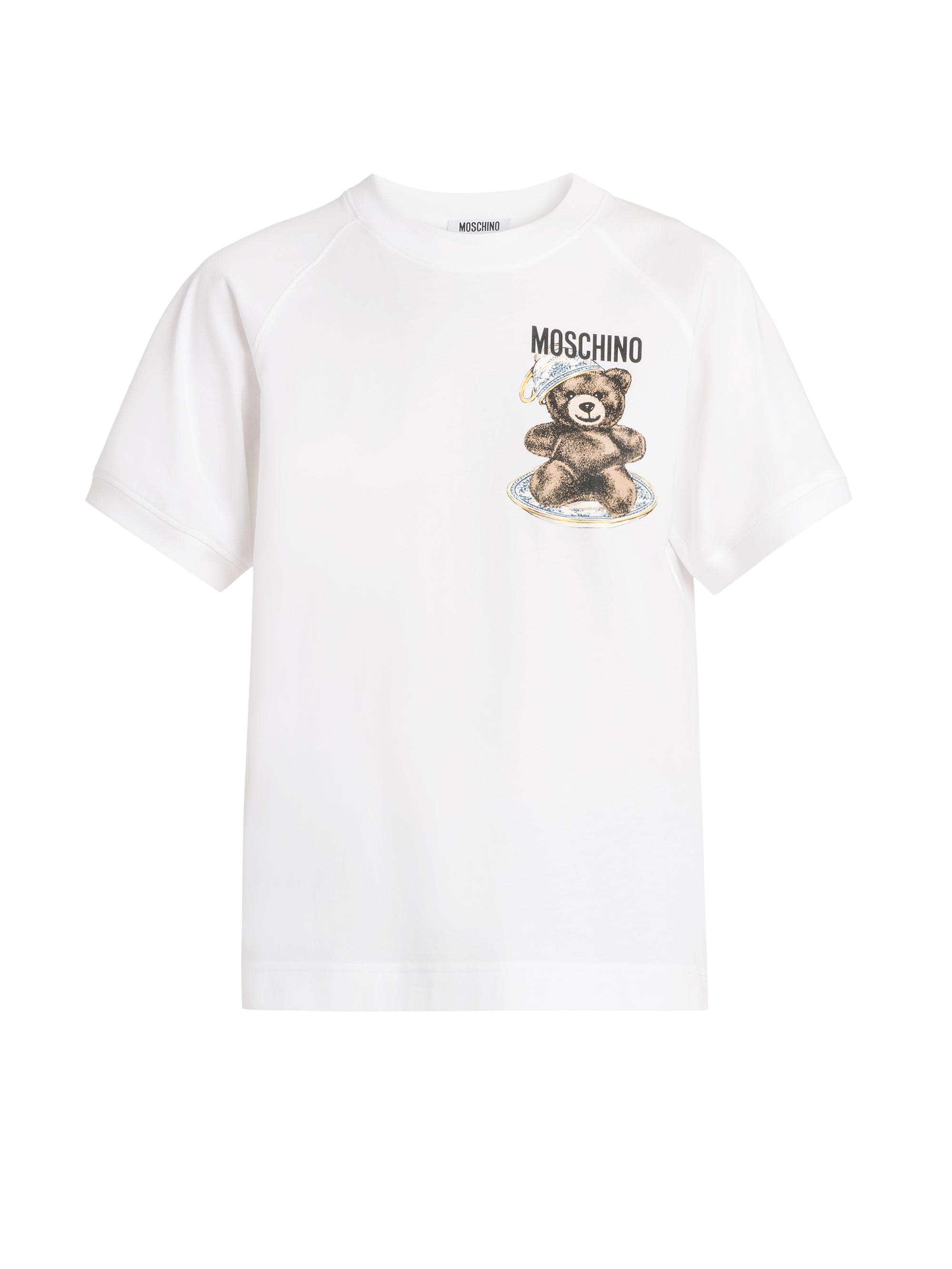 Moschino Women's Teacup Bear Logo Cotton T-Shirt - Multi White