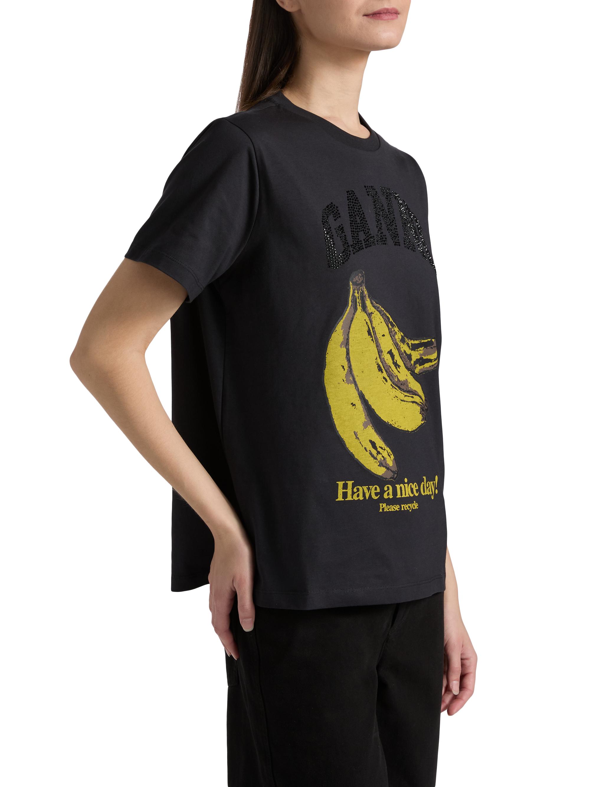 Ganni Banana Relaxed Cotton T-Shirt | Saks Fifth Avenue