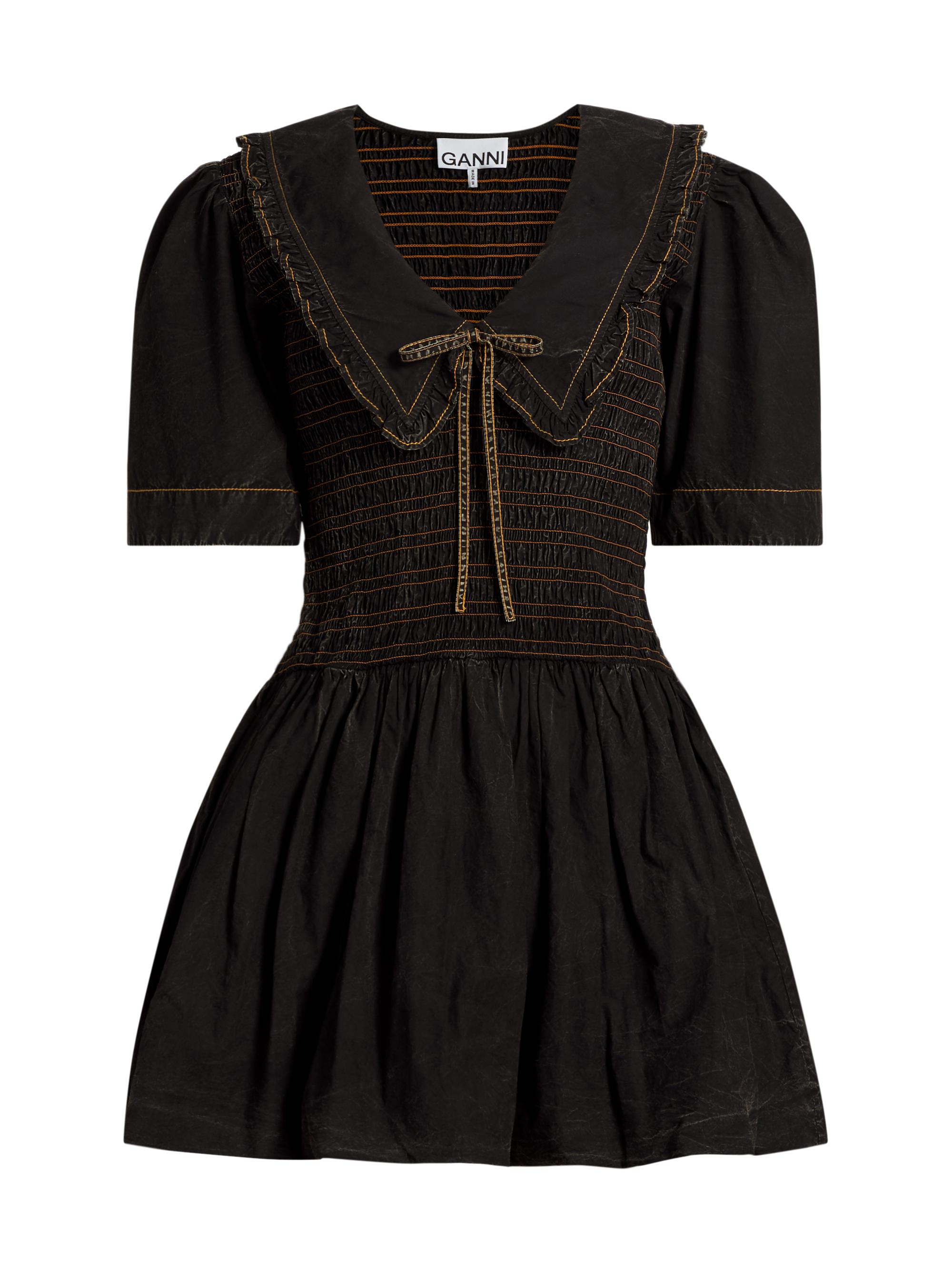 Ganni Summer Tweed Belted Minidress | Saks Fifth Avenue