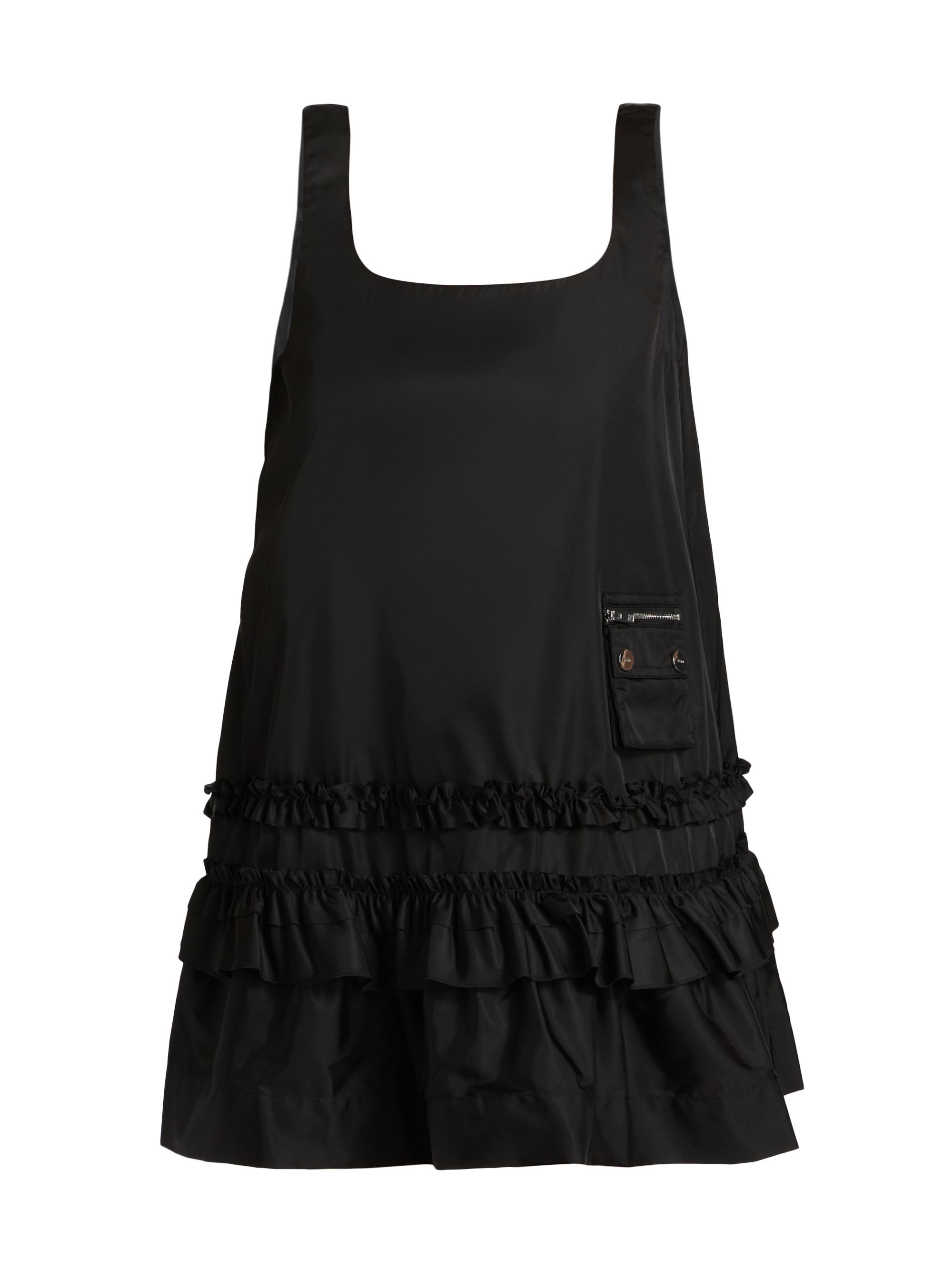 Ganni Frilled Duchesse Satin Minidress | Saks Fifth Avenue