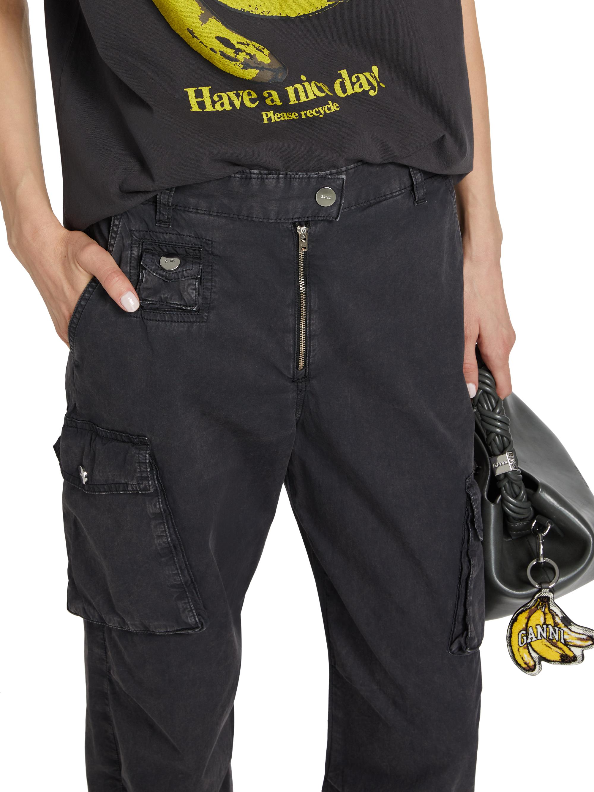 Ganni Washed Cotton Twill Cargo Pants | Saks Fifth Avenue