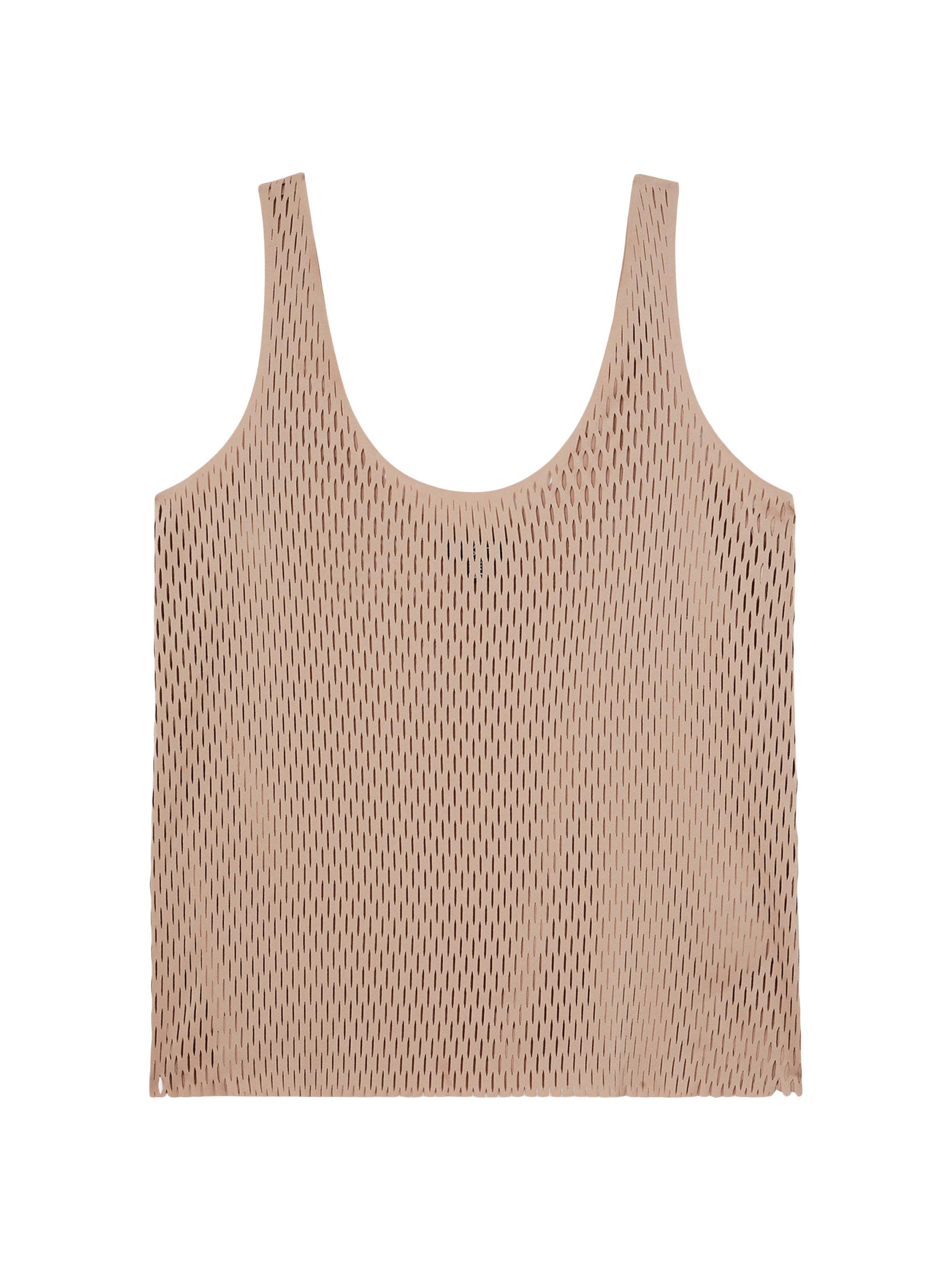 Reiss Atelier Women's Isabelle Laser-Cut Tank - Taupe