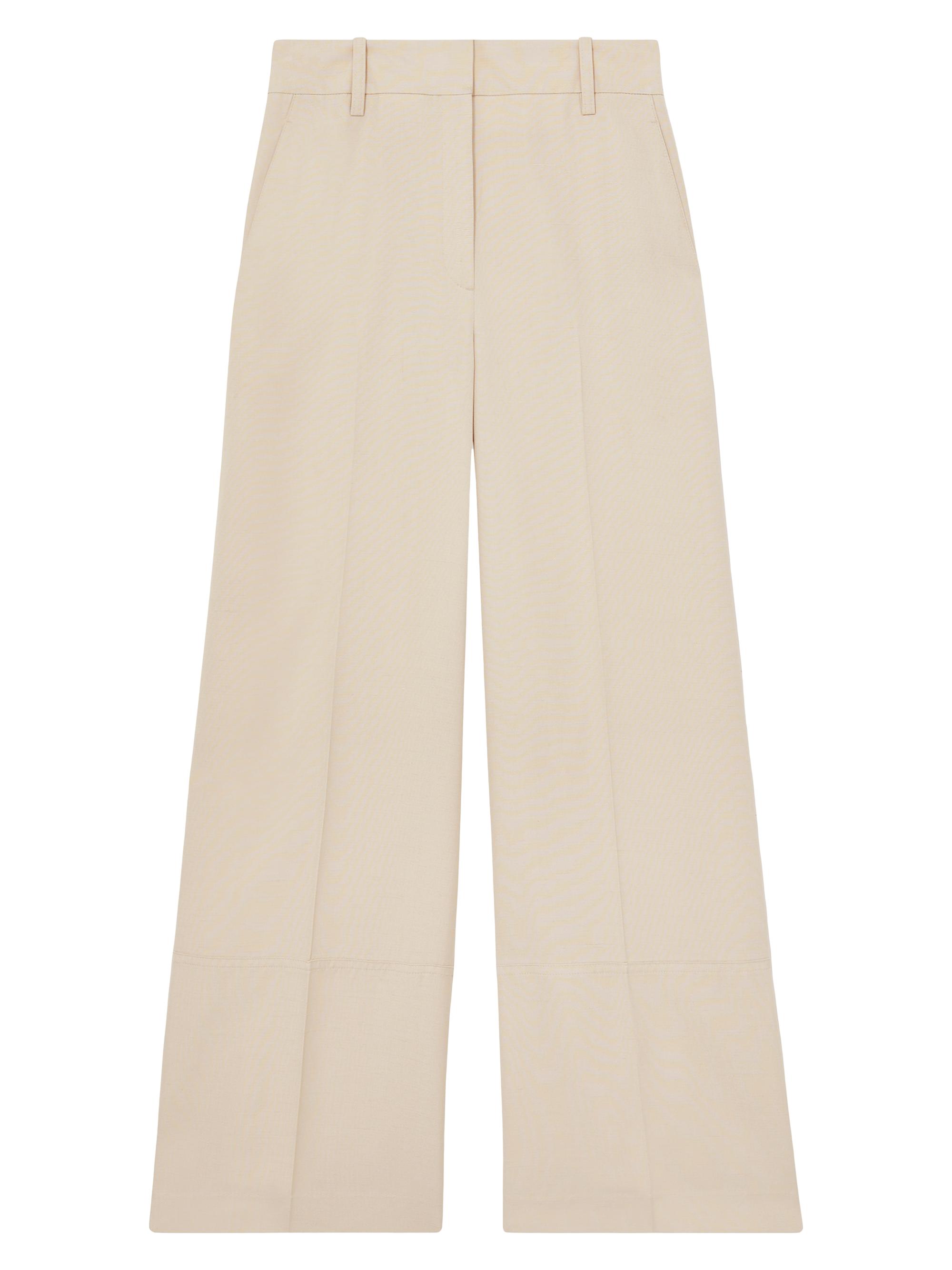 Reiss Atelier Women's Flat-Front Wide-Leg Pants - Off White