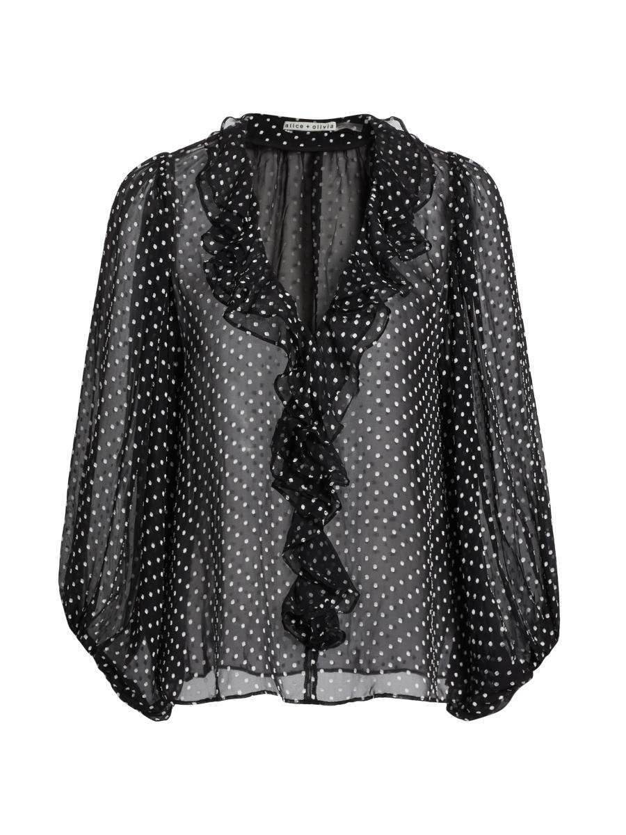 ふ*様 apolina Bette blouse 3-5y 체크앤도트