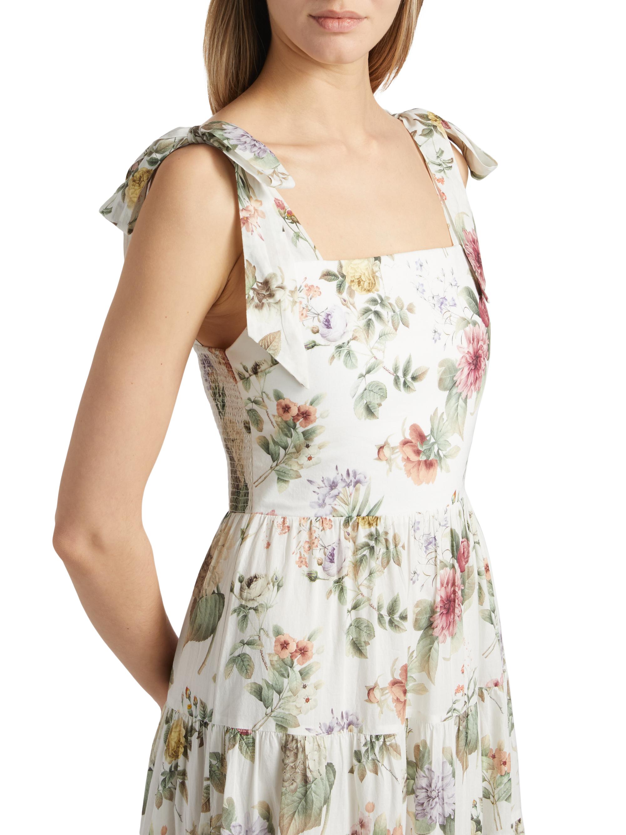 Alice + Olivia Monnie Floral Tie-Strap Maxi Dress | Saks