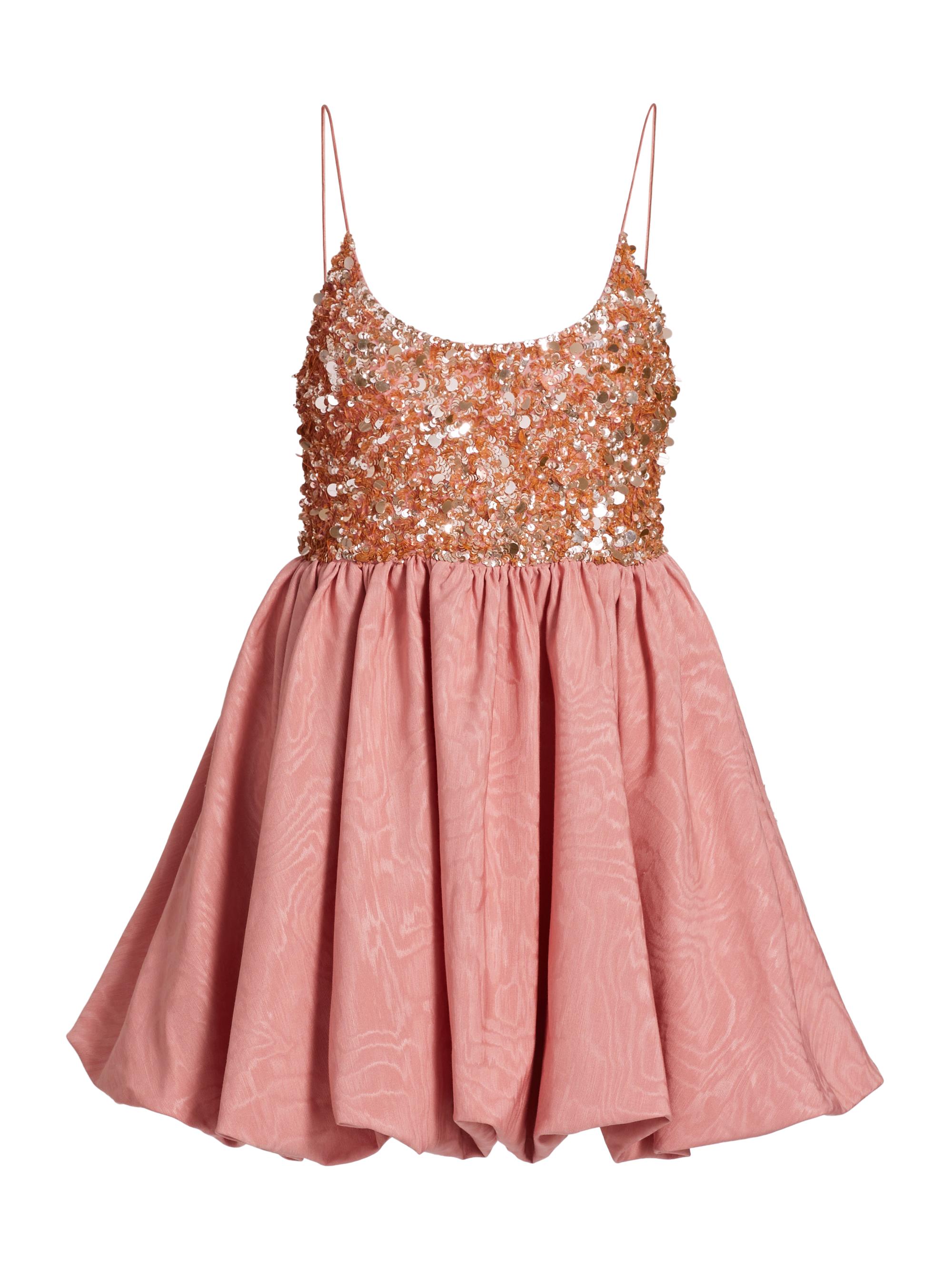 ALICE + OLIVIA Women's Nessa Sequined Bubble Minidress - Dusty Rose