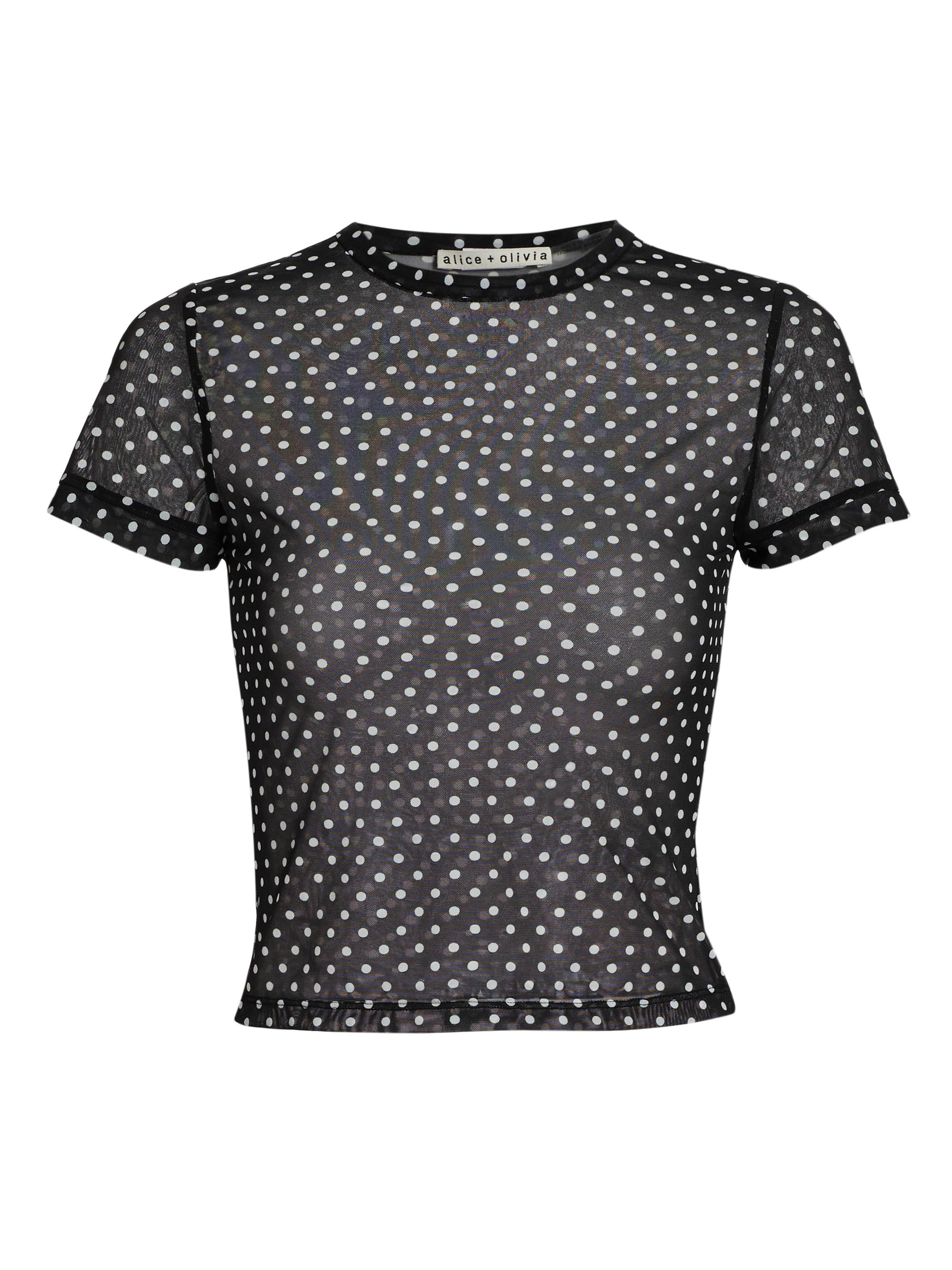 Alice + Olivia Tess Printed Mesh Crewneck T-Shirt | Saks
