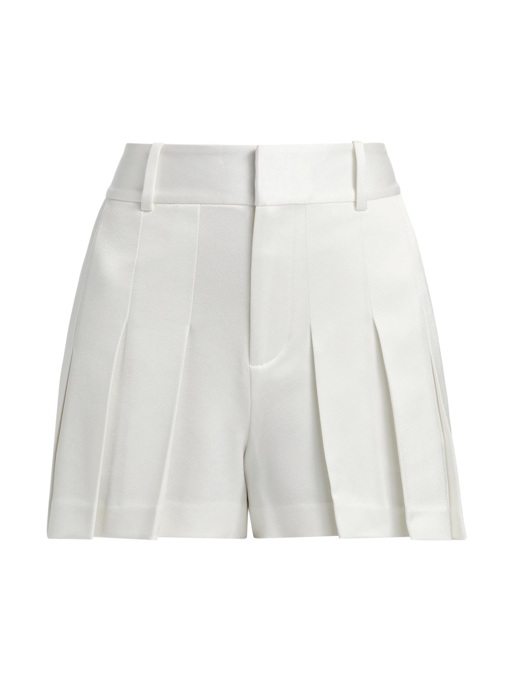 Alice + Olivia Women's Simon Pleated Shorts - Off White