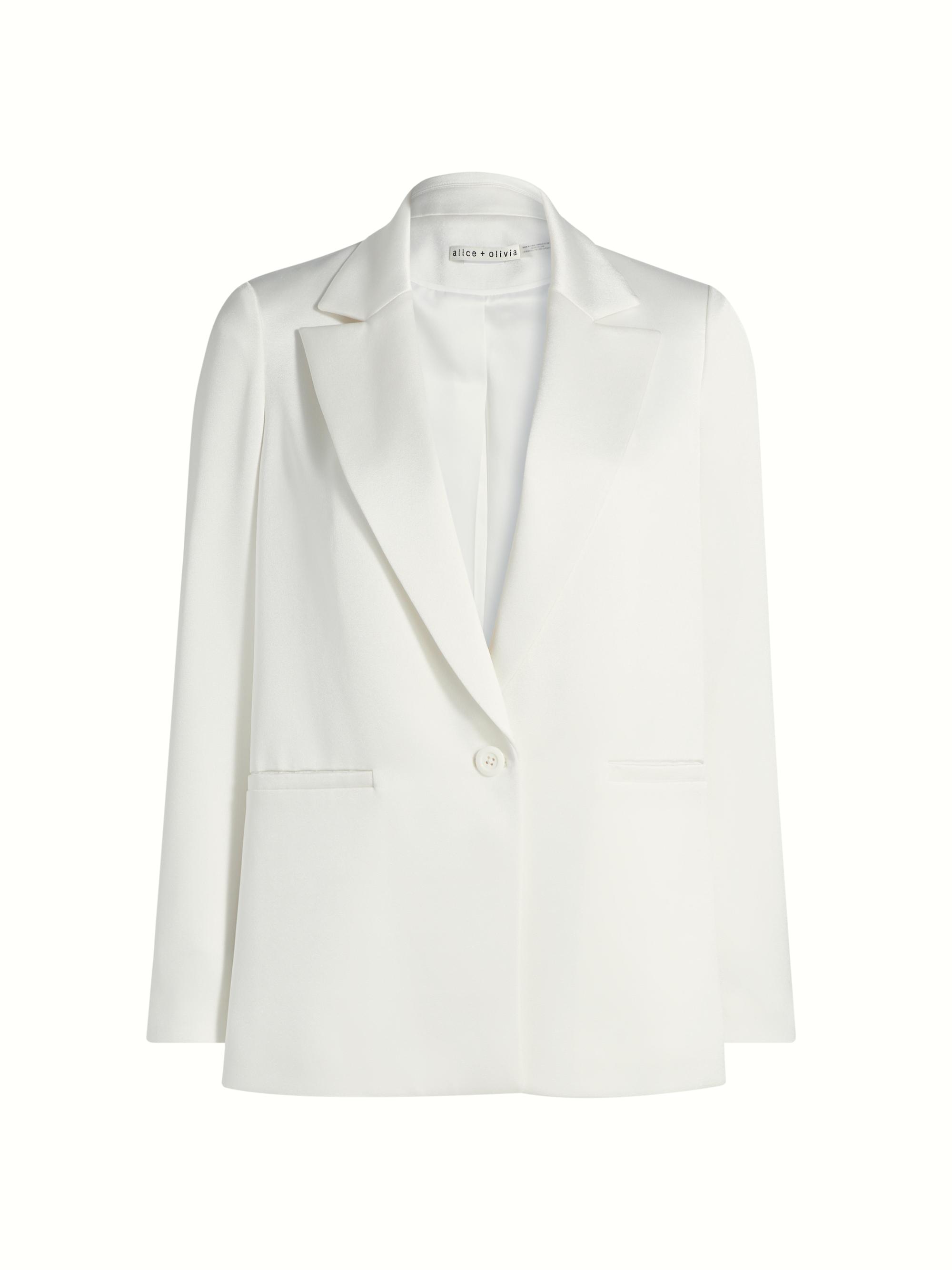 Alice + Olivia Women's Denny Notch Lapel Blazer - Off White