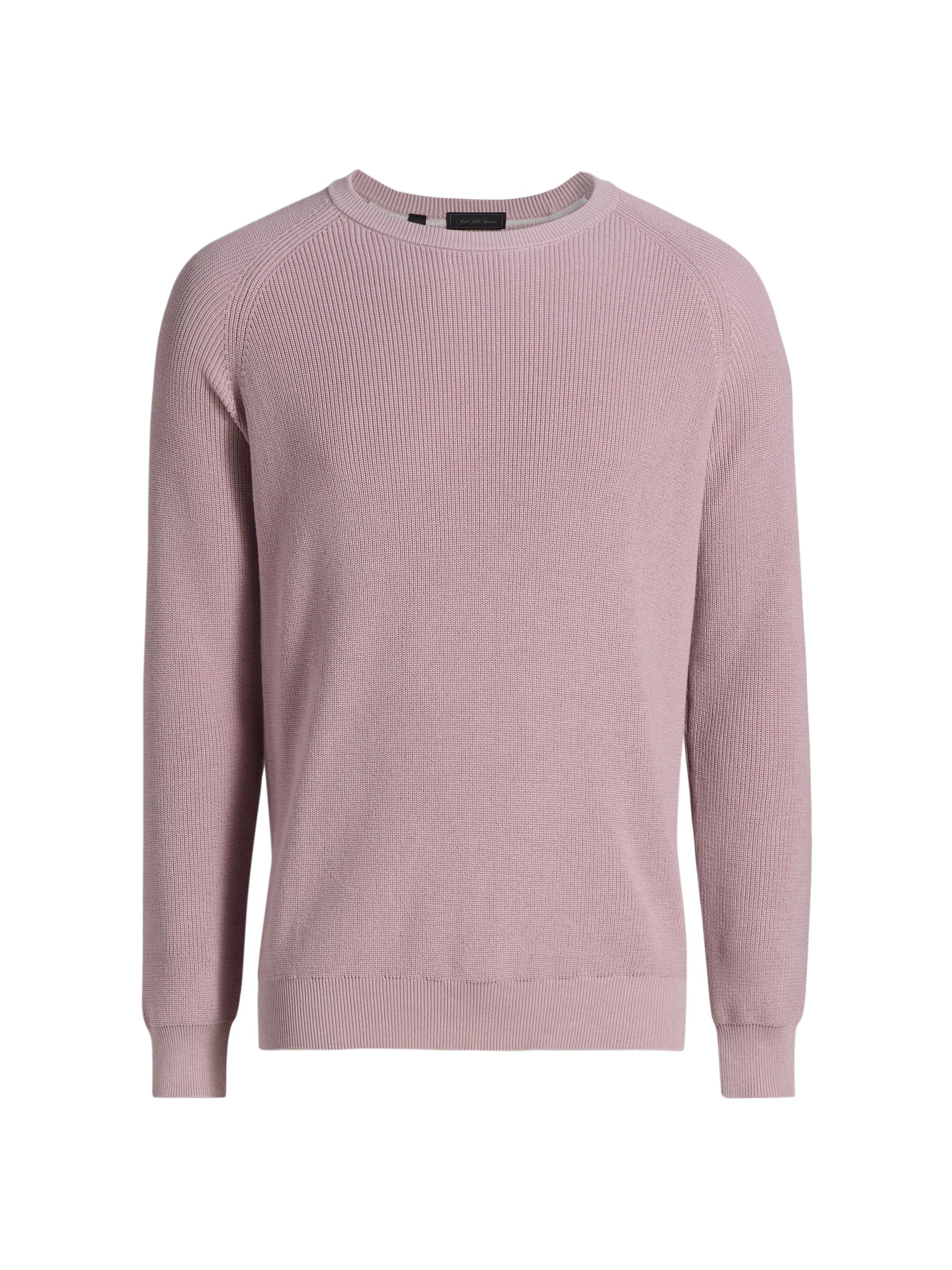 Saks Fifth Avenue Men's Pima Cotton Crewneck Sweater - Rose