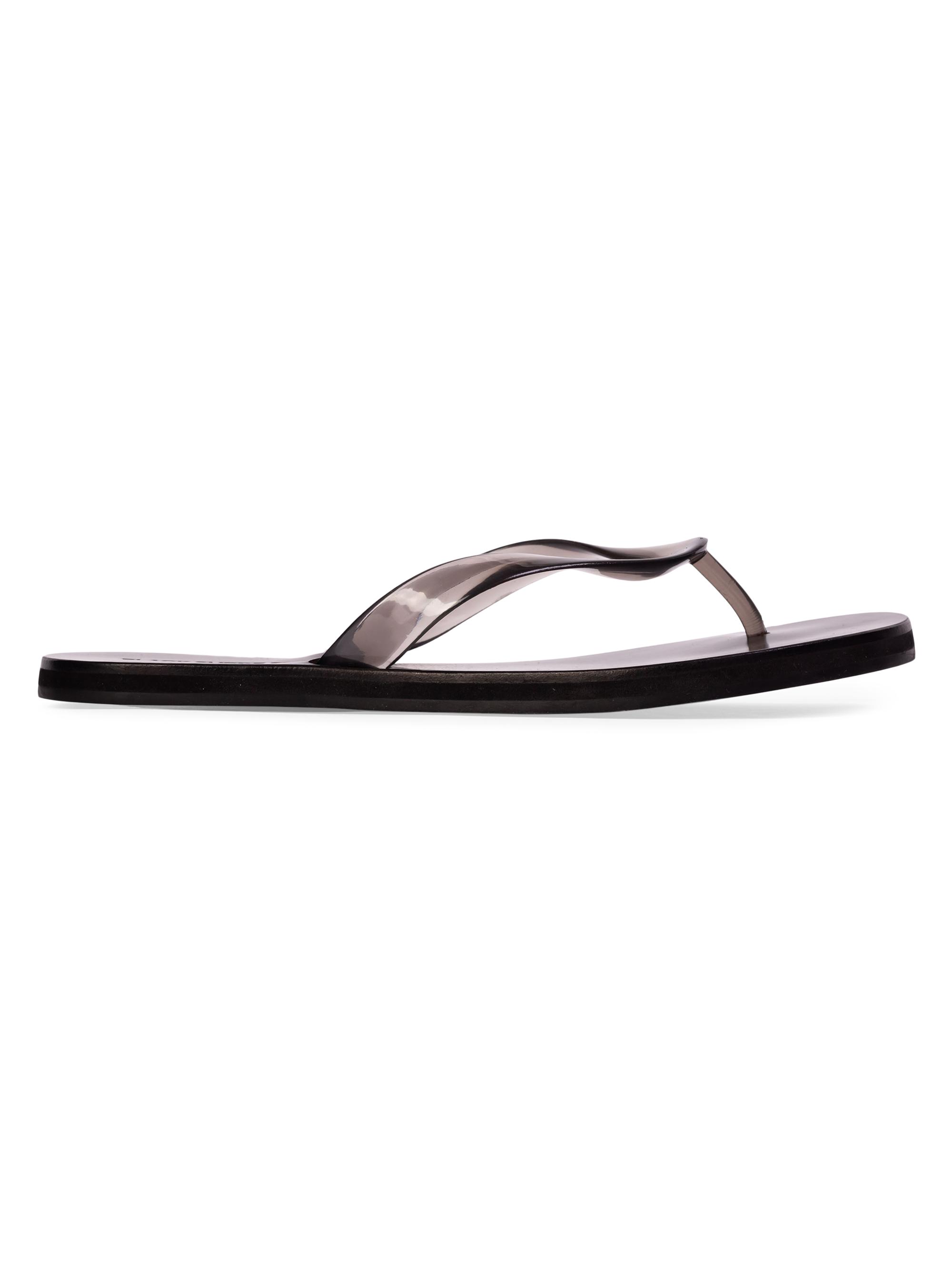 Black Suede Studio Women's Jeli PVC Flip Flops - Black Pvc