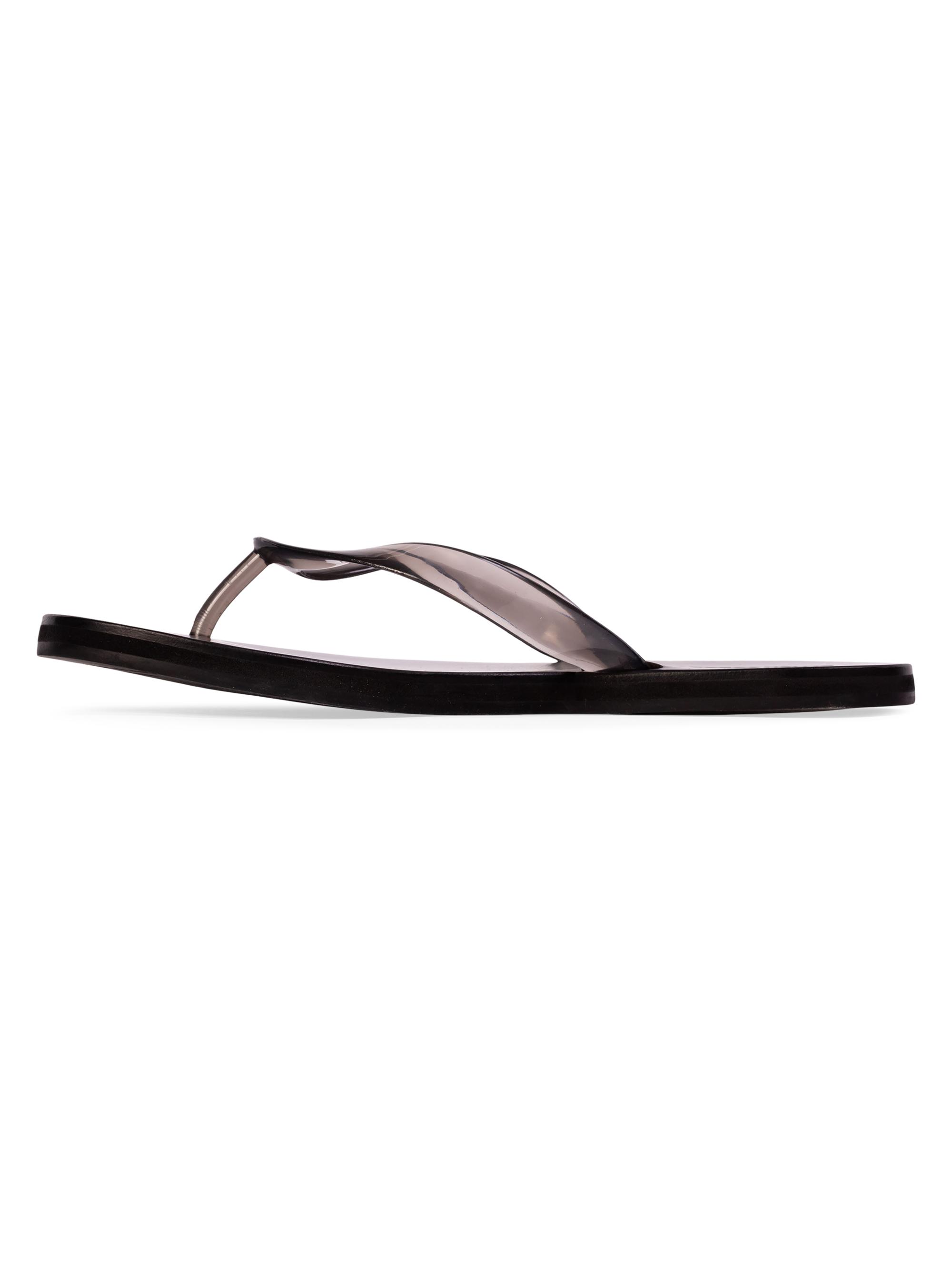 Black Suede Studio Jeli PVC Flip Flops | Saks Fifth Avenue