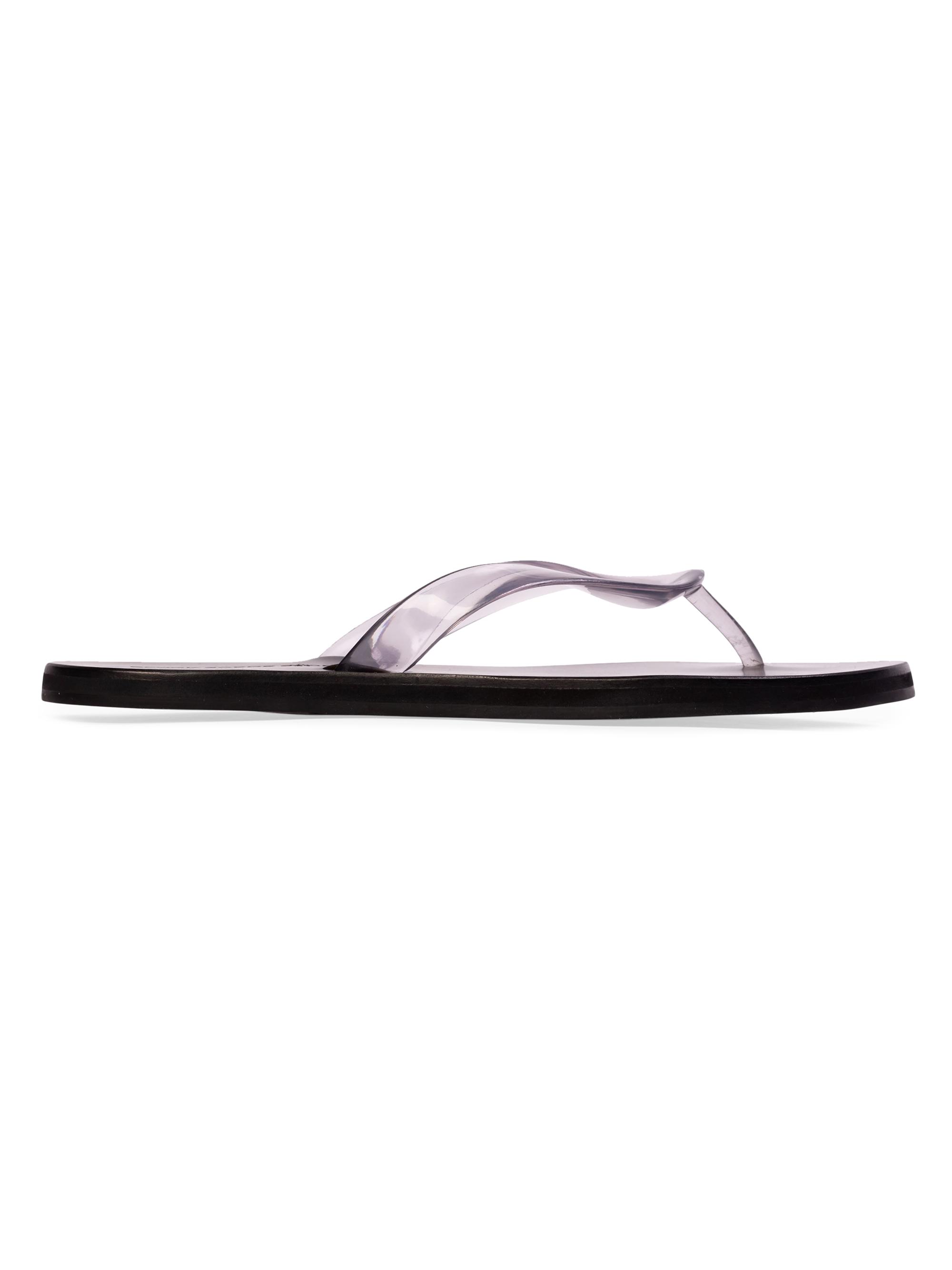 Black Suede Studio Women's Jeli PVC Flip Flops - Clear Pvc