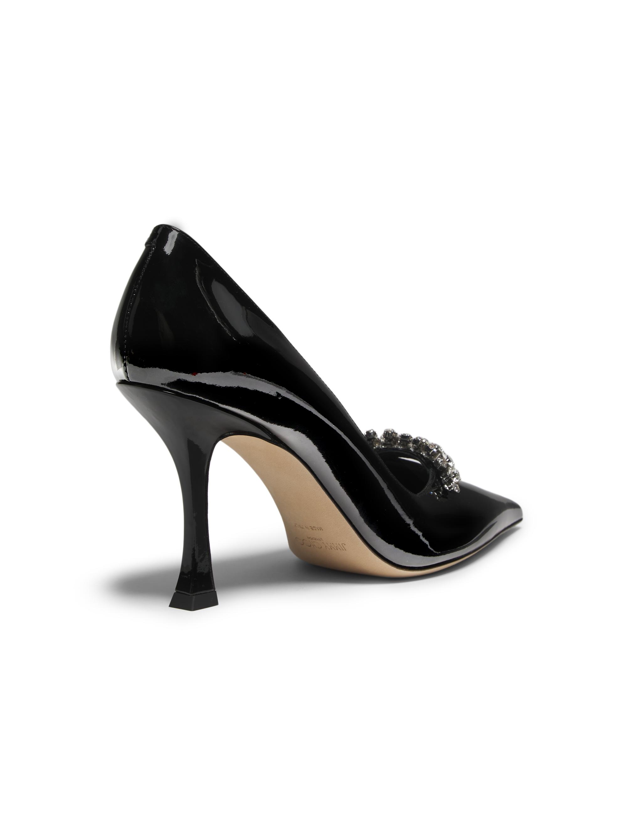 Belinda 90MM Embellished Patent Leather Pumps