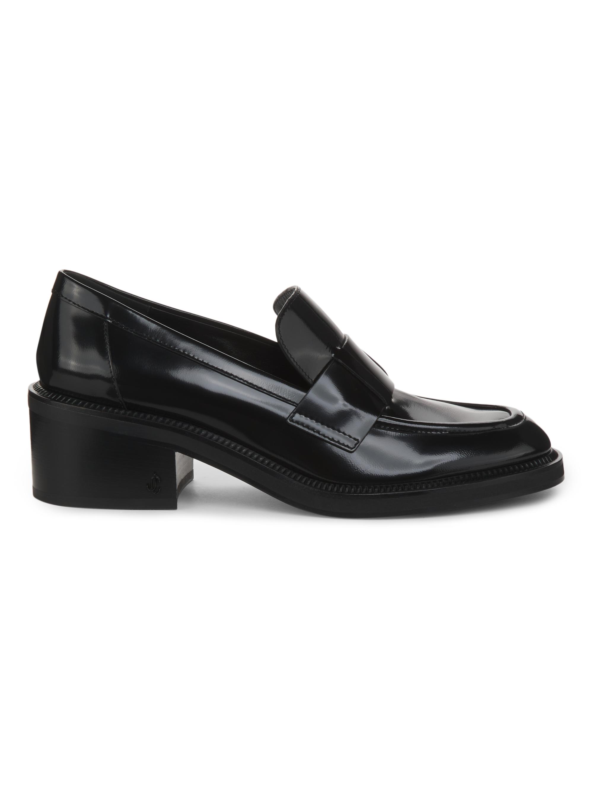 Jimmy Choo Women's Tylor 60MM Spazzolato Leather Loafers - Black
