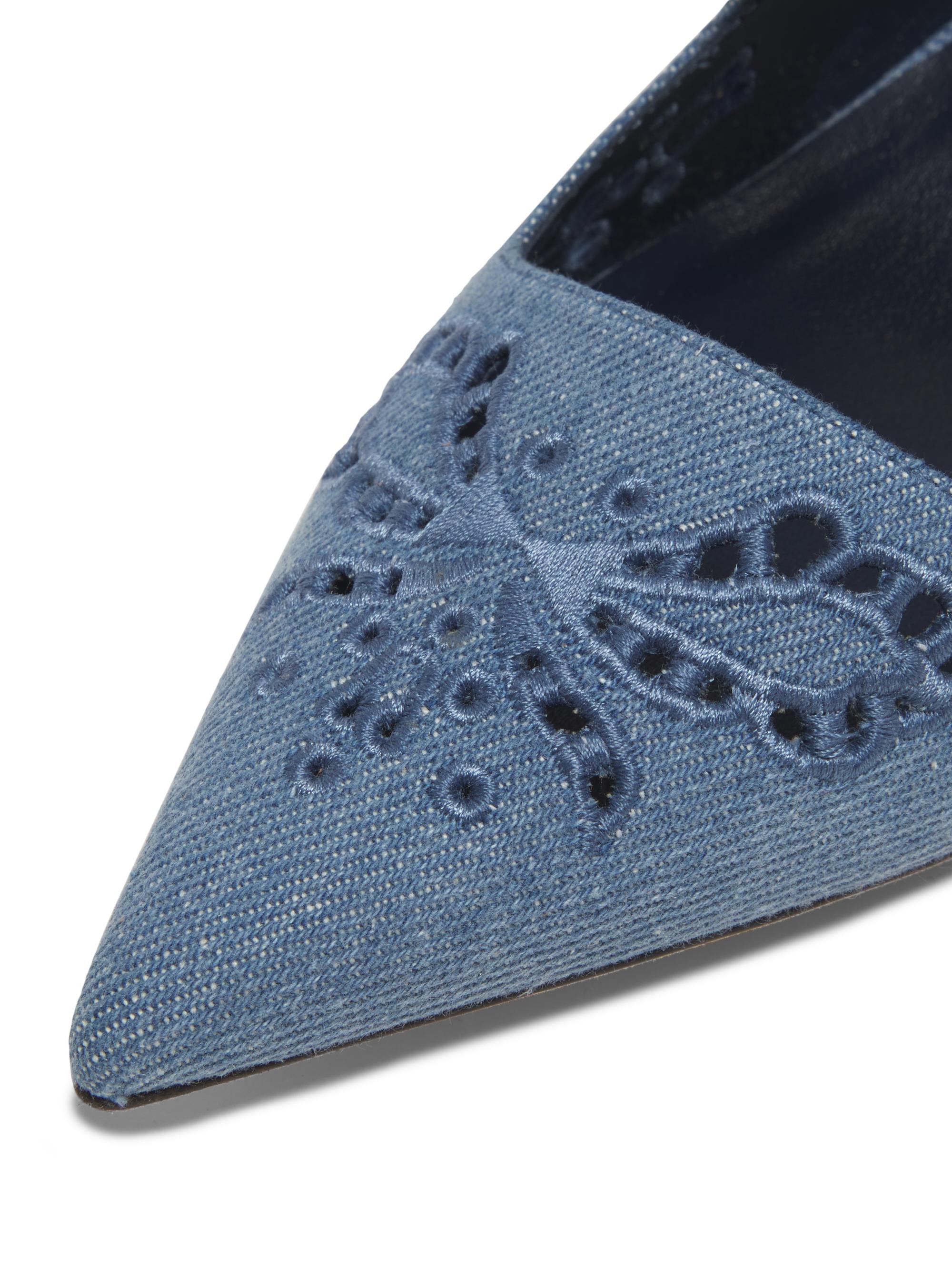 Jimmy Choo Didi 45MM Embroidered Denim Pumps | Saks Fifth Avenue