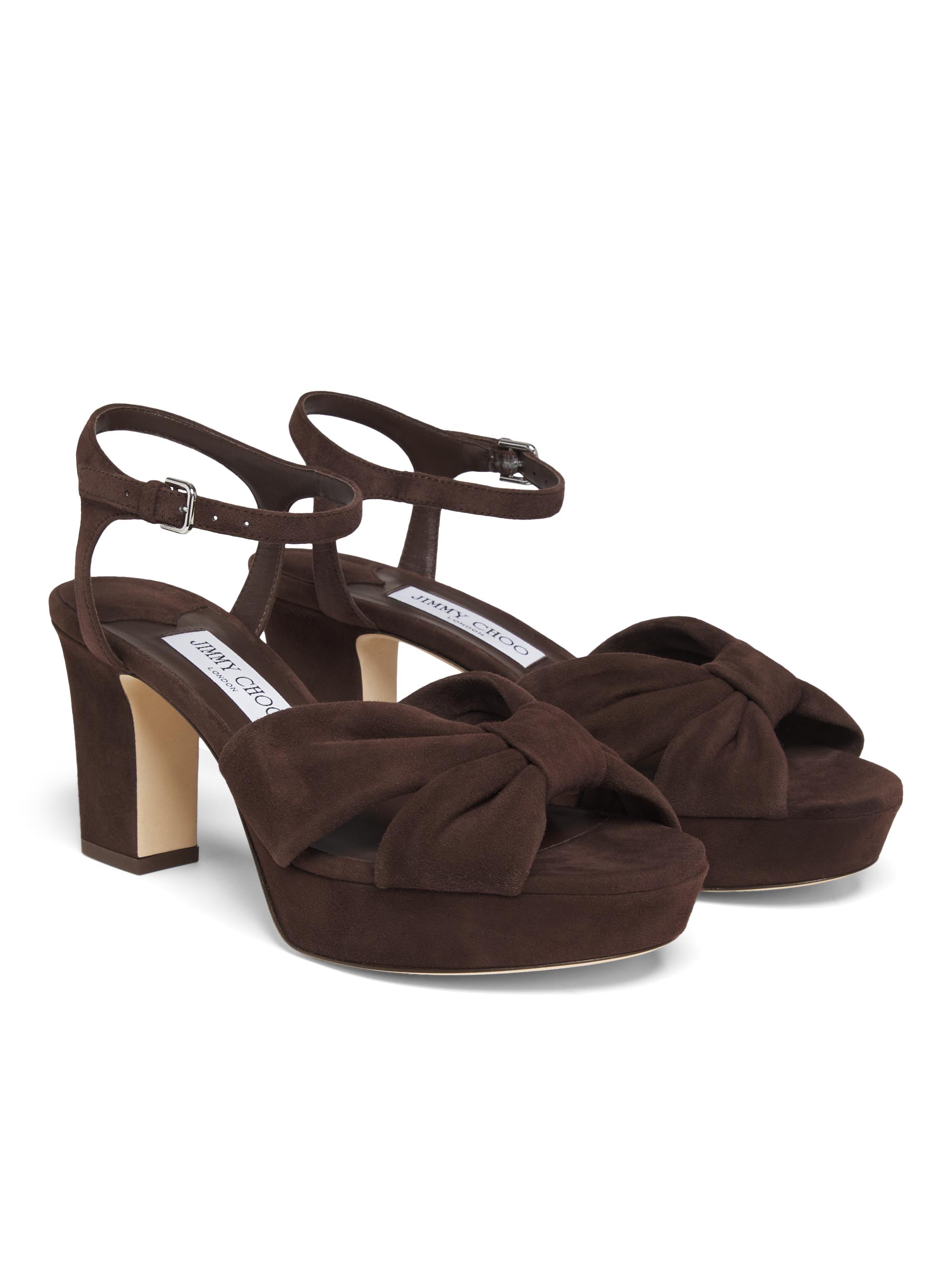 Jimmy Choo Heloise 80MM Block-Heel Platform Sandals | Saks Fifth