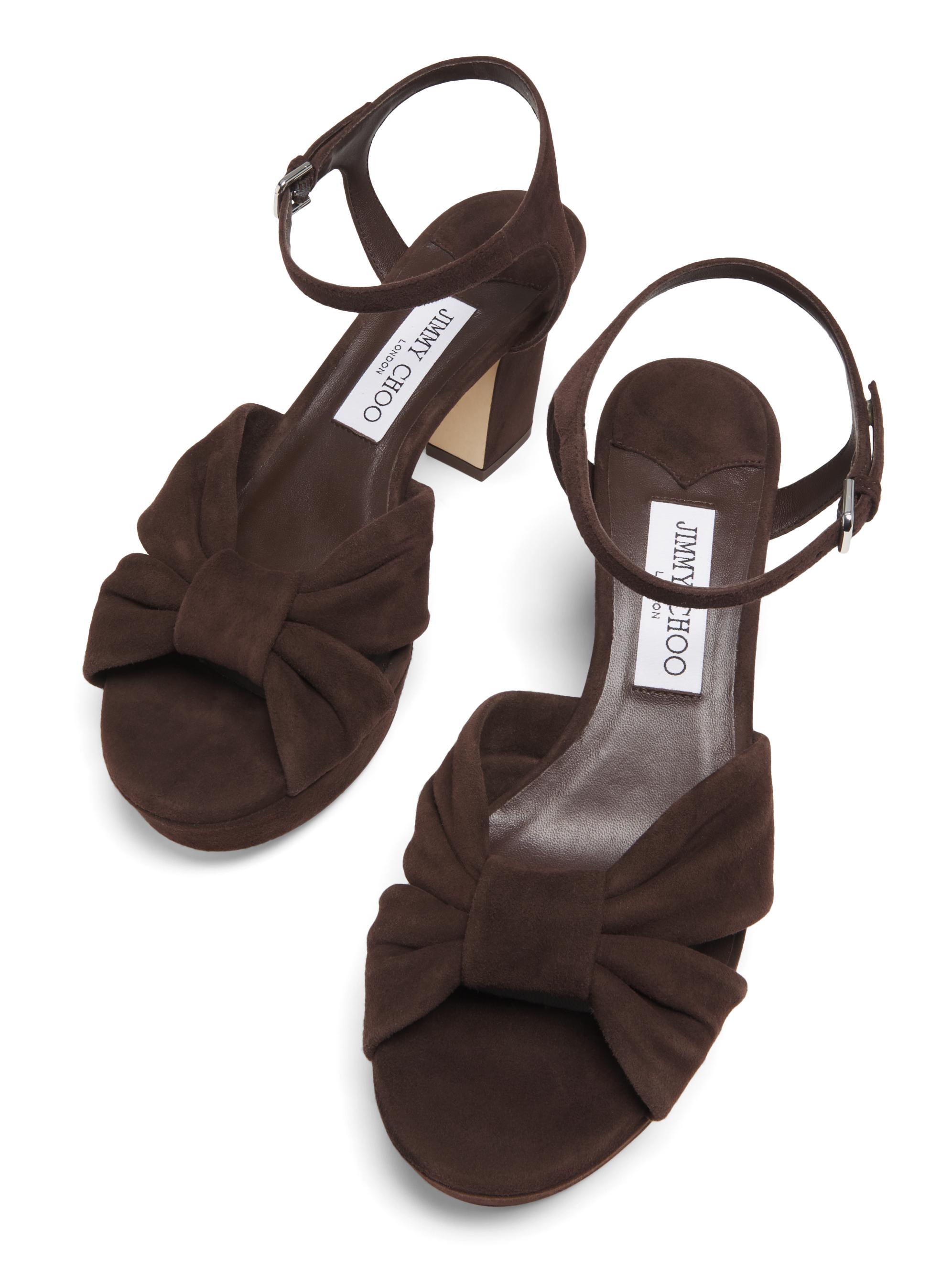 Jimmy Choo Heloise 80MM Block-Heel Platform Sandals | Saks Fifth