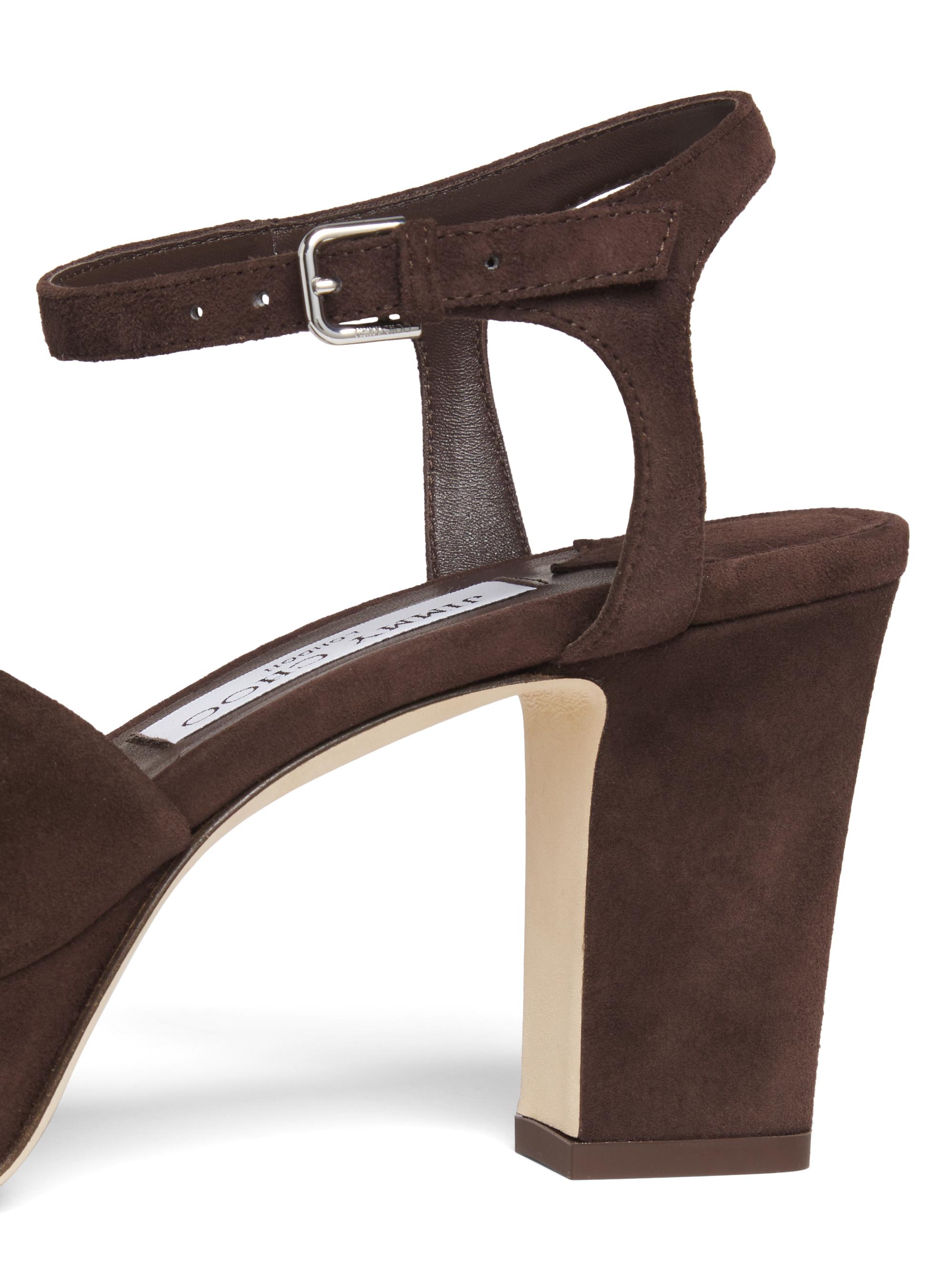 Jimmy Choo Heloise 80MM Block-Heel Platform Sandals | Saks Fifth