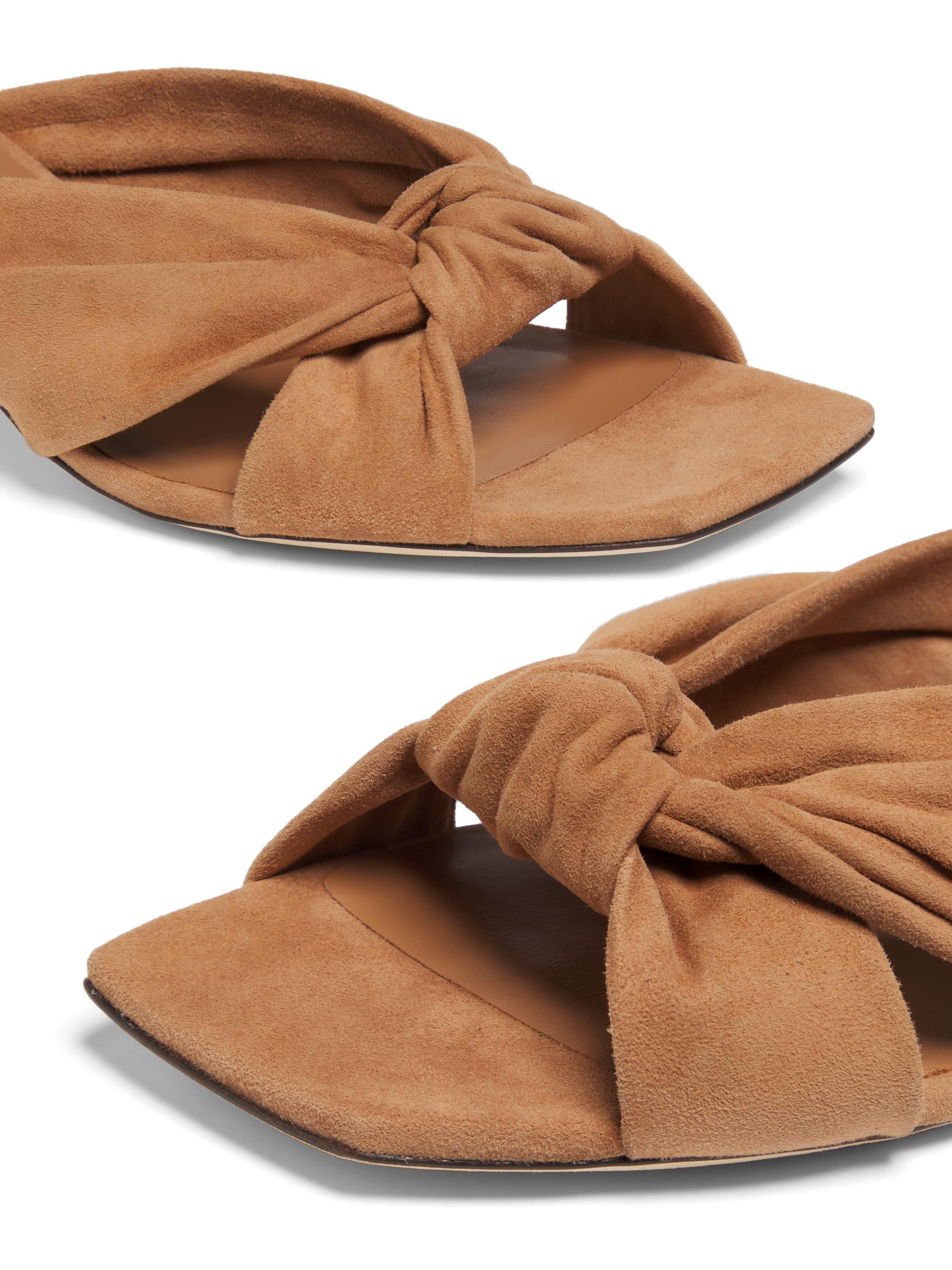Jimmy Choo Avenue 50MM Suede Slip-On Sandals | Saks Fifth Avenue