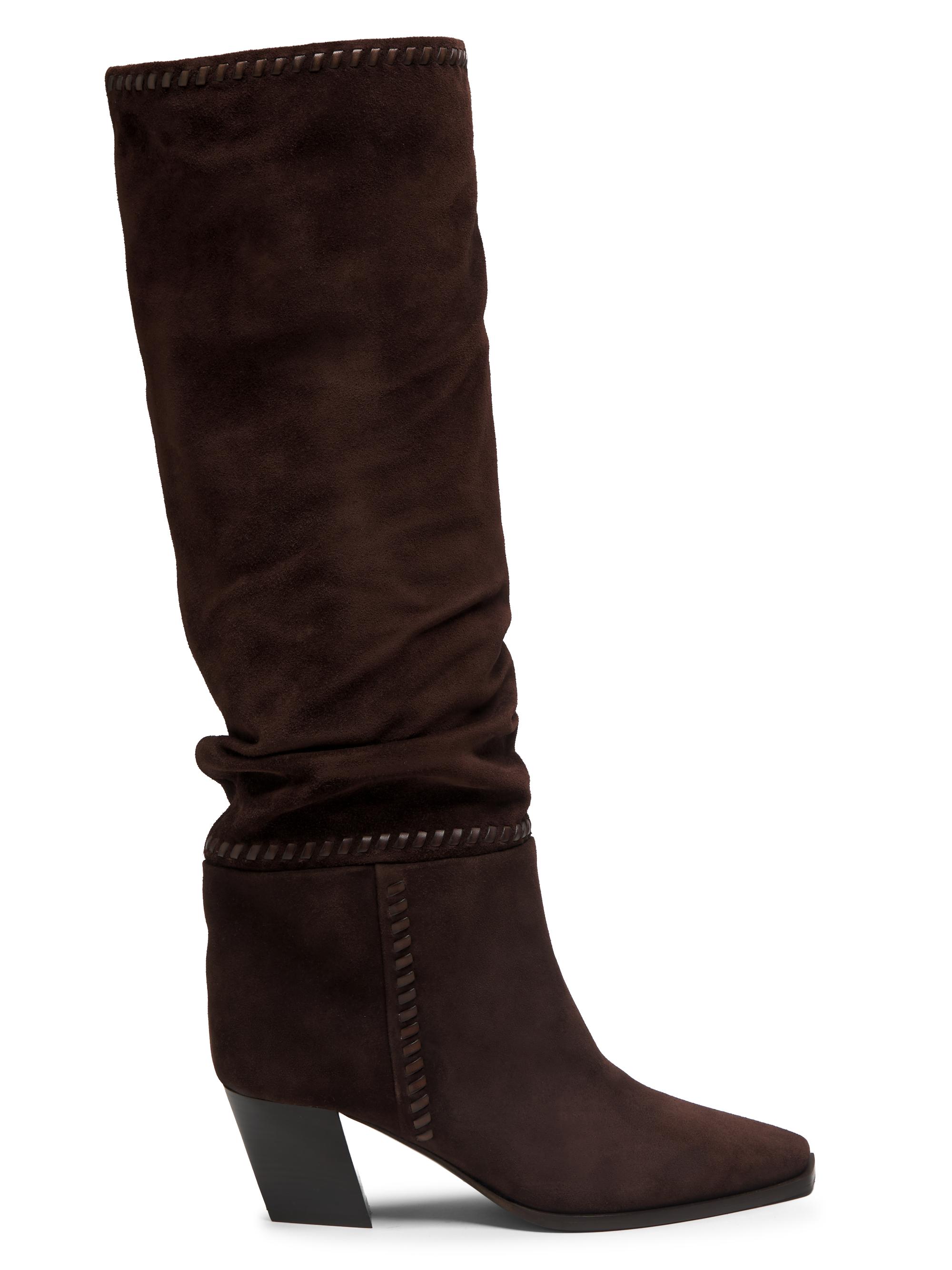 Jimmy Choo Women's Hart 60MM Suede Knee Boots - Chocolate