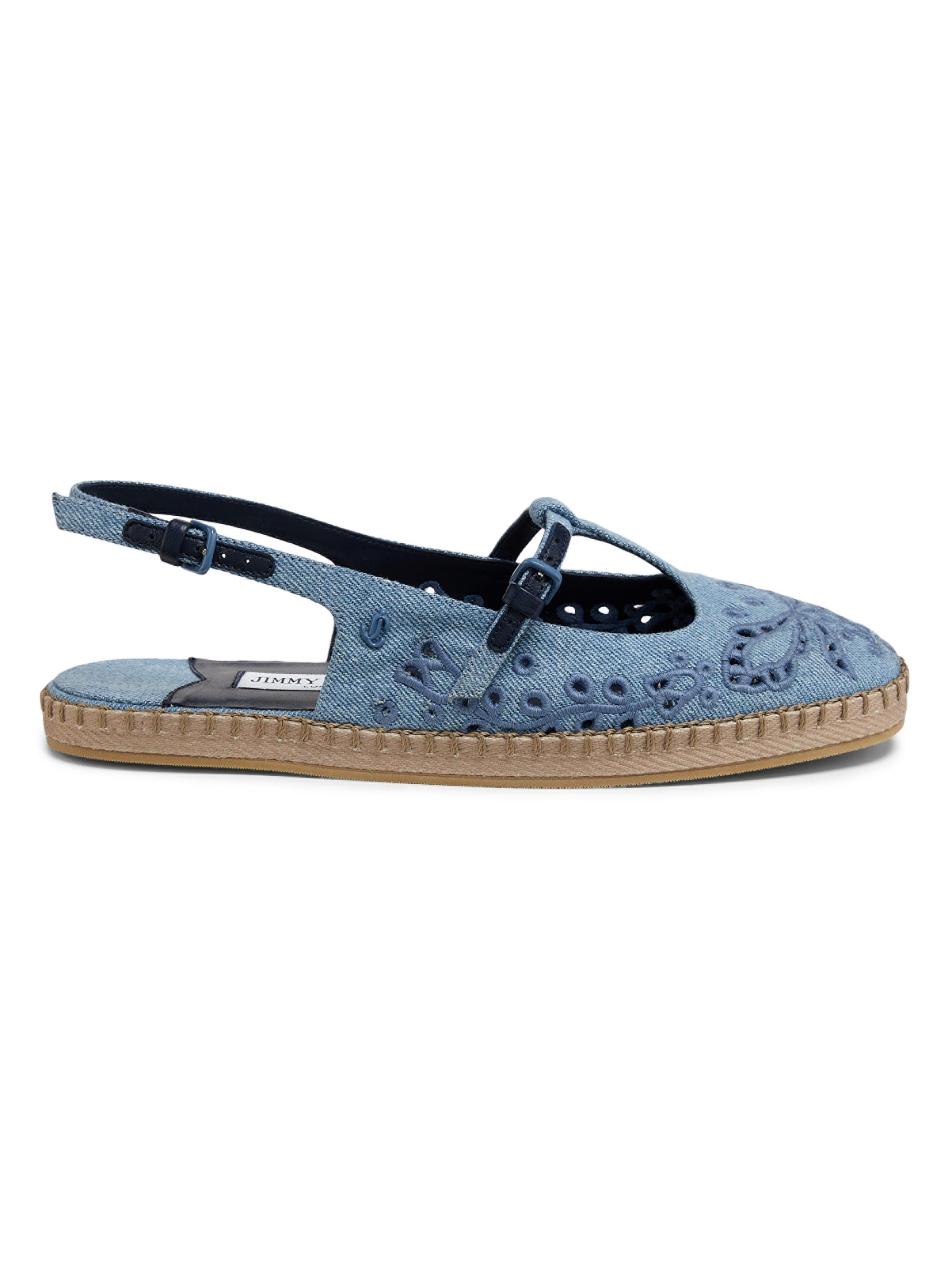 Jimmy Choo Amiee Denim Slingback Espadrille Flats | Saks Fifth Avenue