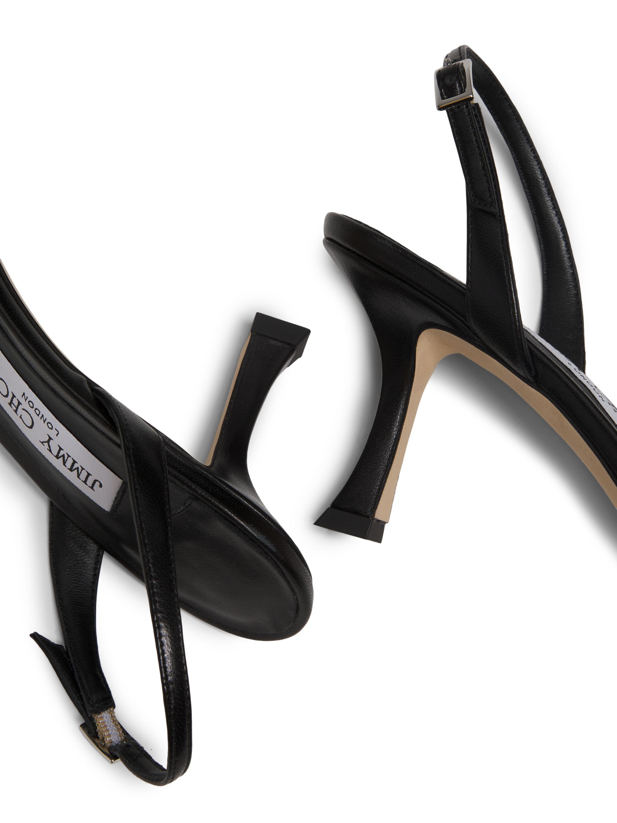 Jimmy Choo Elsy 70MM Crisscross Leather Sandals | Saks Fifth Avenue