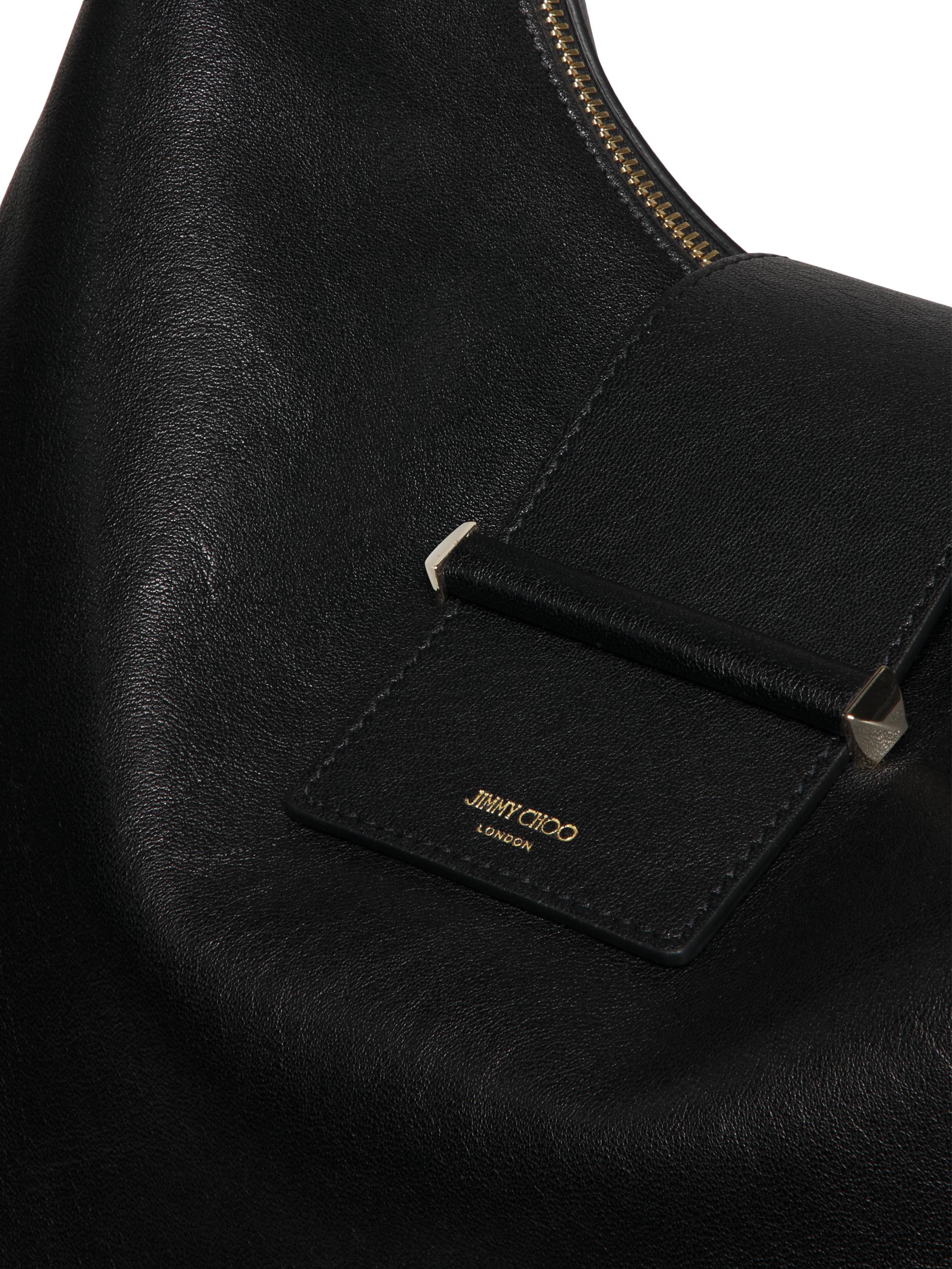 Jimmy Choo Bar Hobo Medium Leather Shoulder Bag | Saks Fifth Avenue