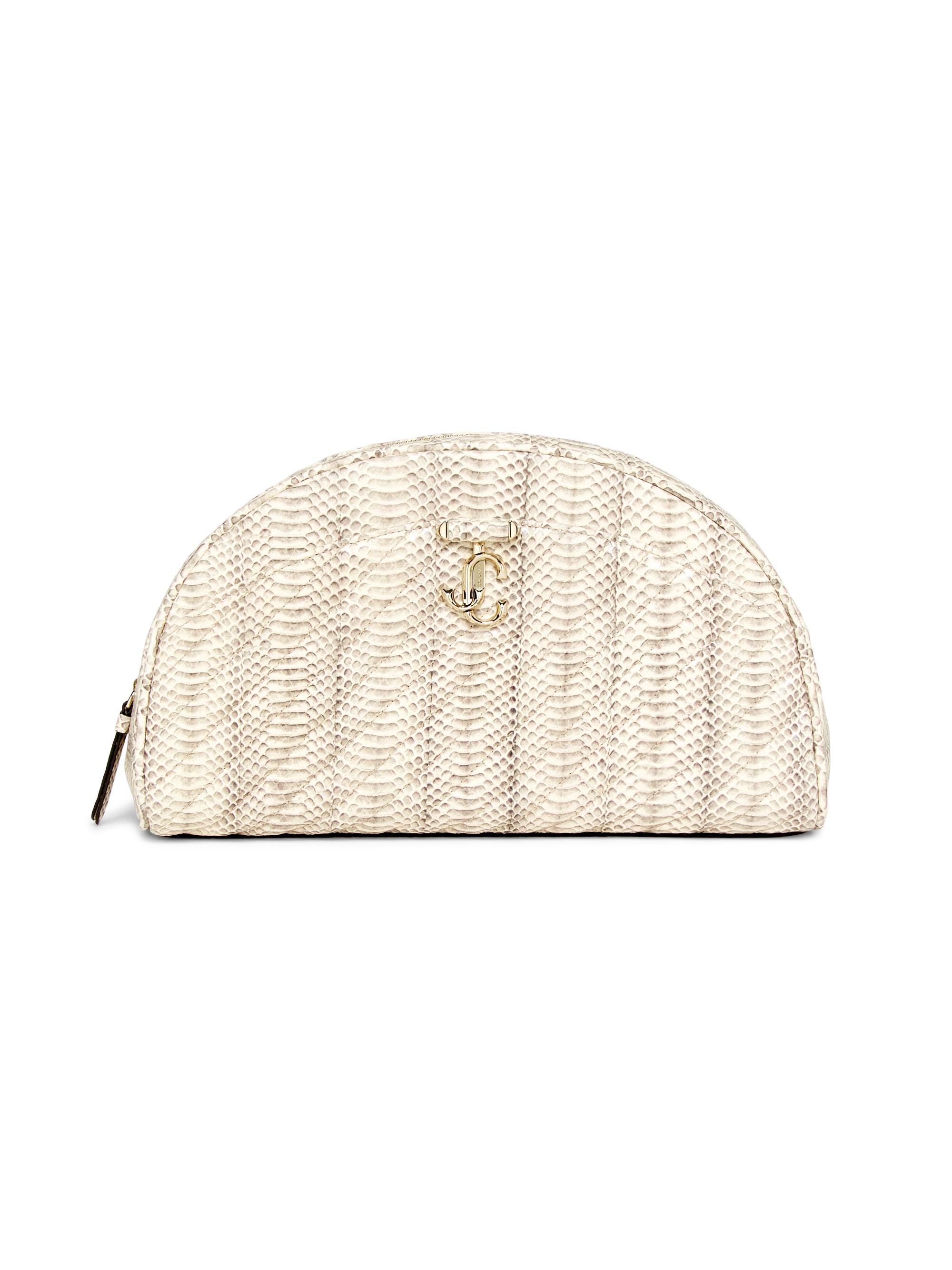 Jimmy Choo Women's Curve Leather Pouch - Roccia Latte Shiny Gold