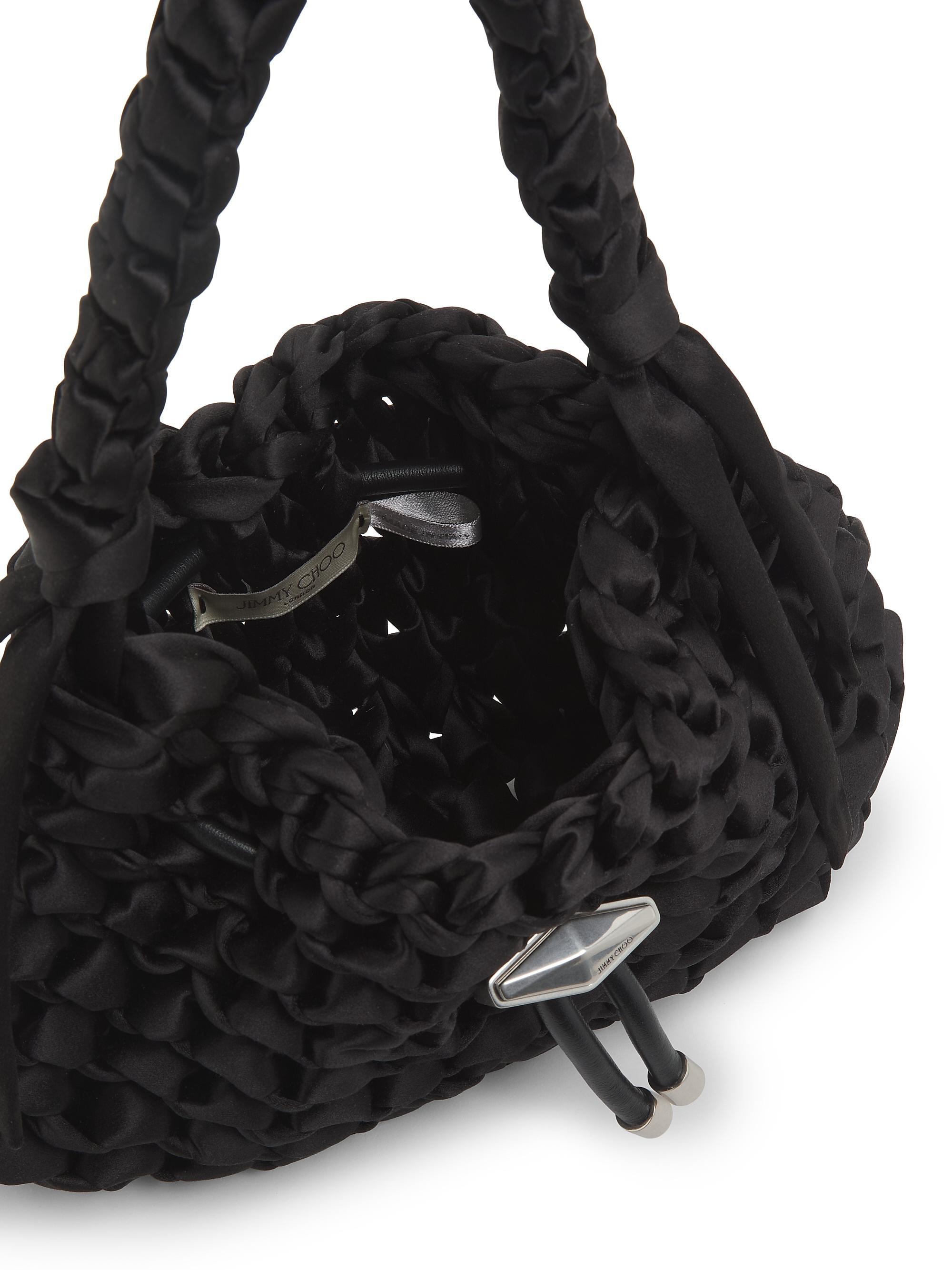 Jimmy Choo Cinch Woven Satin Top Handle Bag | Saks Fifth Avenue