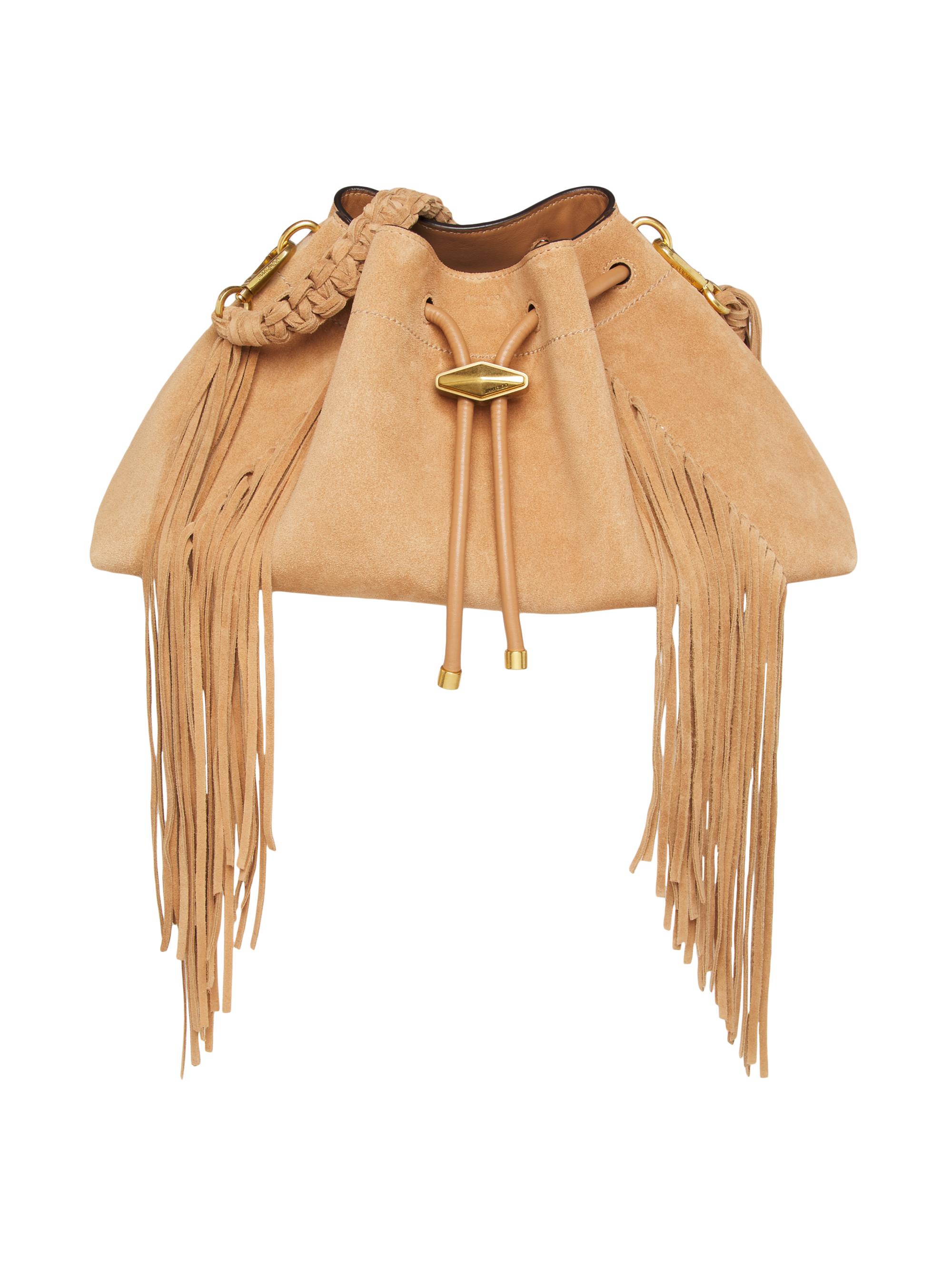 Jimmy Choo Bon Bon Fringe-Trim Suede Shoulder Bag | Saks
