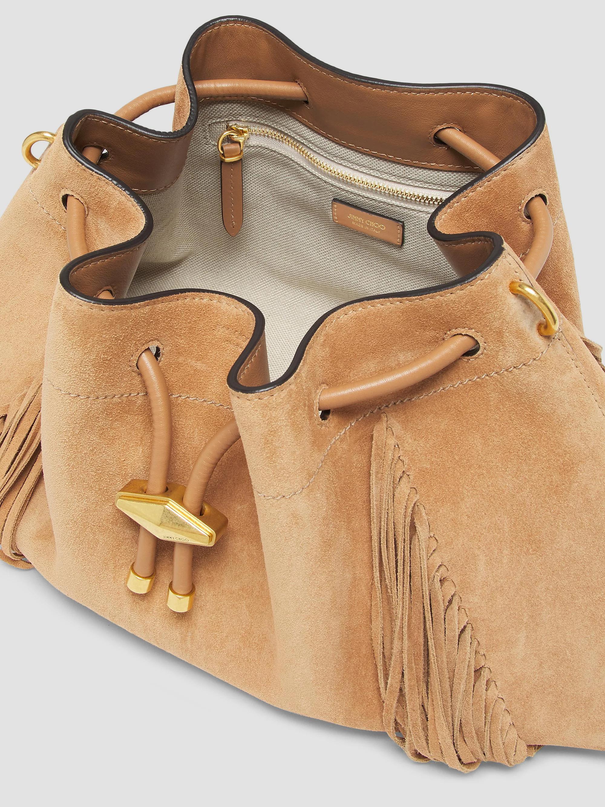 Jimmy Choo Bon Bon Fringe-Trim Suede Shoulder Bag | Saks Fifth Avenue