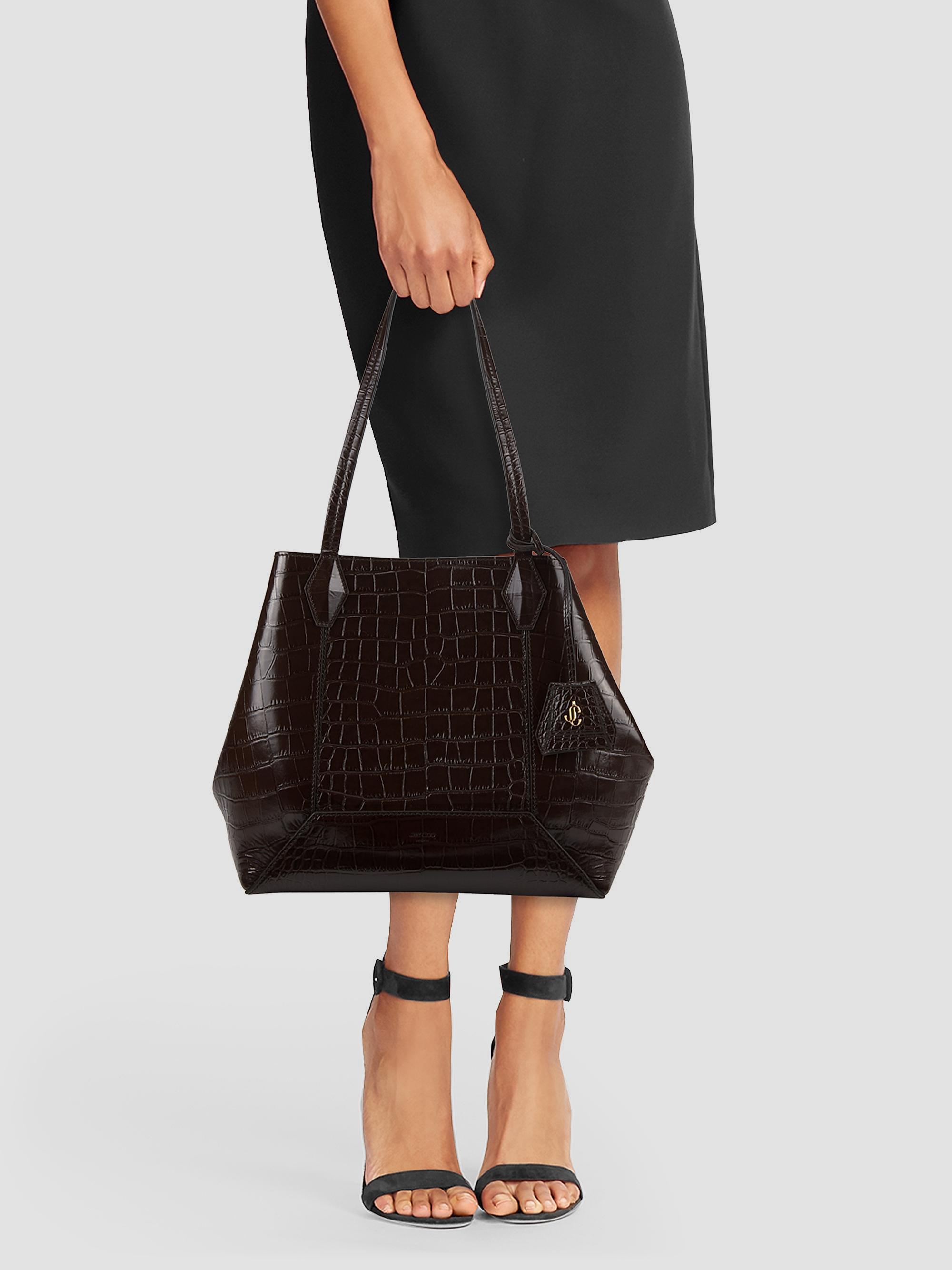 Jimmy Choo Diamond Croc-Embossed Leather Tote Bag | Saks Fifth Avenue