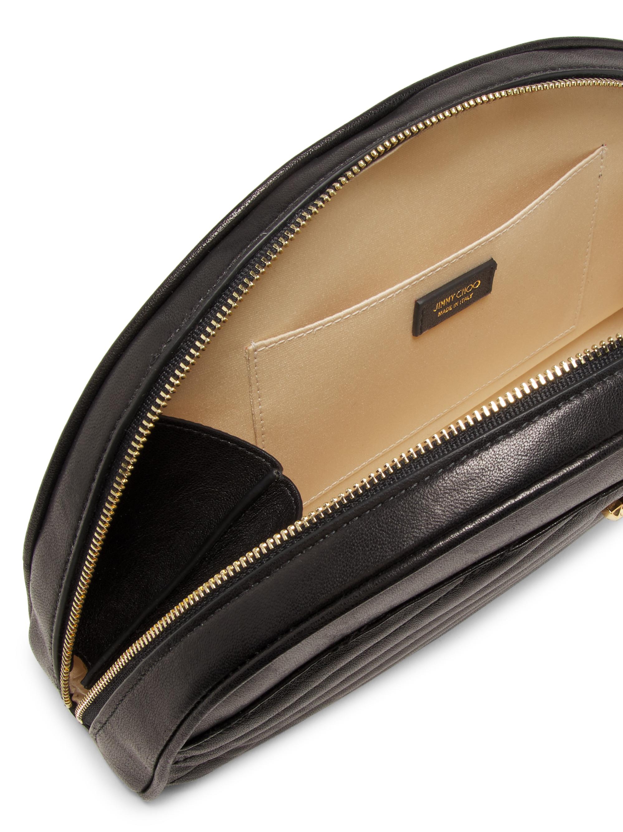Jimmy Choo Curve Leather Pouch | Saks Fifth Avenue