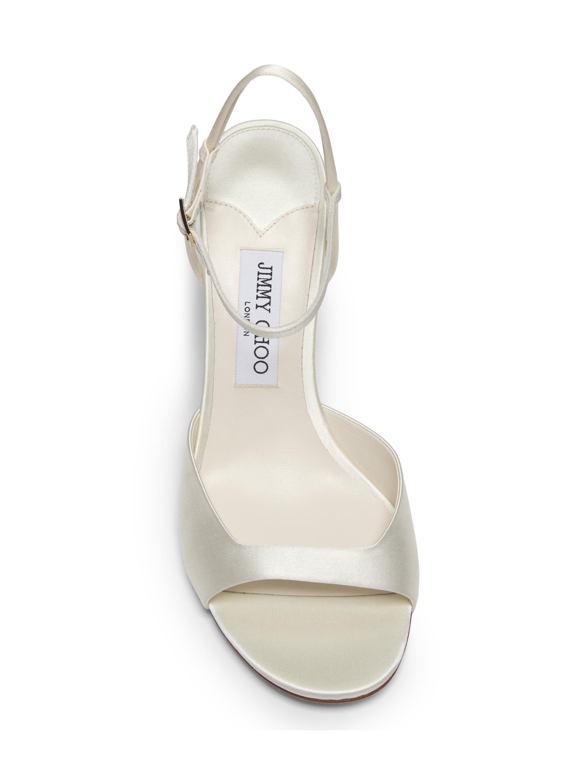 Jimmy Choo Alys 85MM Satin Sandals | Saks Fifth Avenue