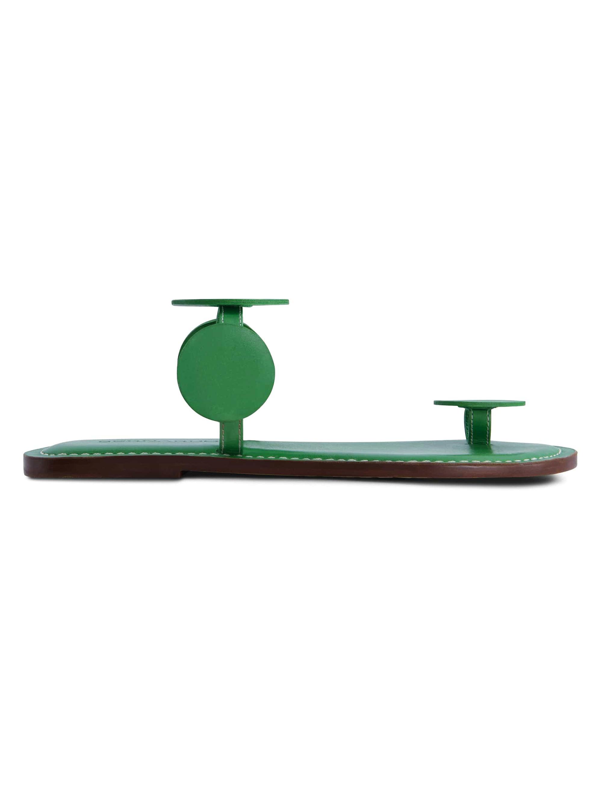 Bernardo Women's New Moon Toe Ring Sandals - Kelly Green