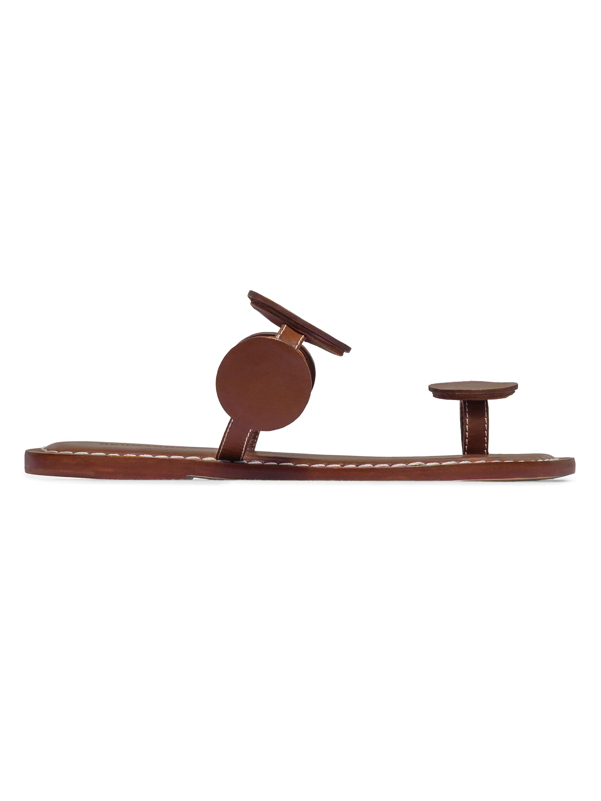 Bernardo Women's New Moon Toe Ring Sandals - Mahogany