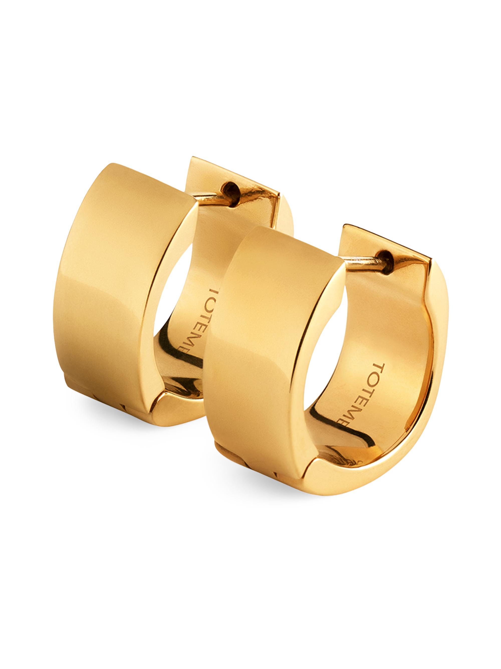 Toteme Women's Signature Huggie Hoops - Gold