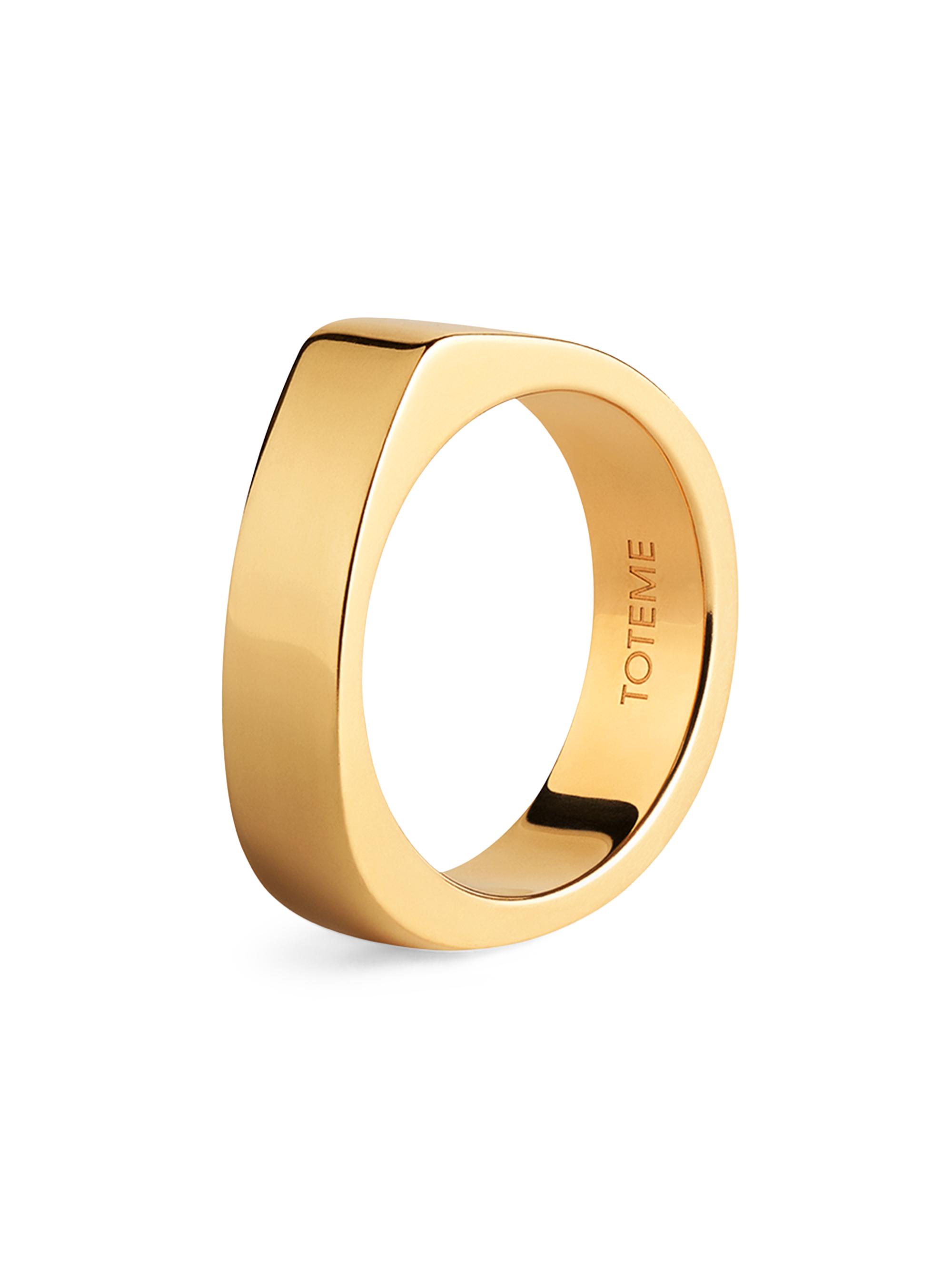 Toteme Women's 18kt Gold-Plated Signature Ring - Gold