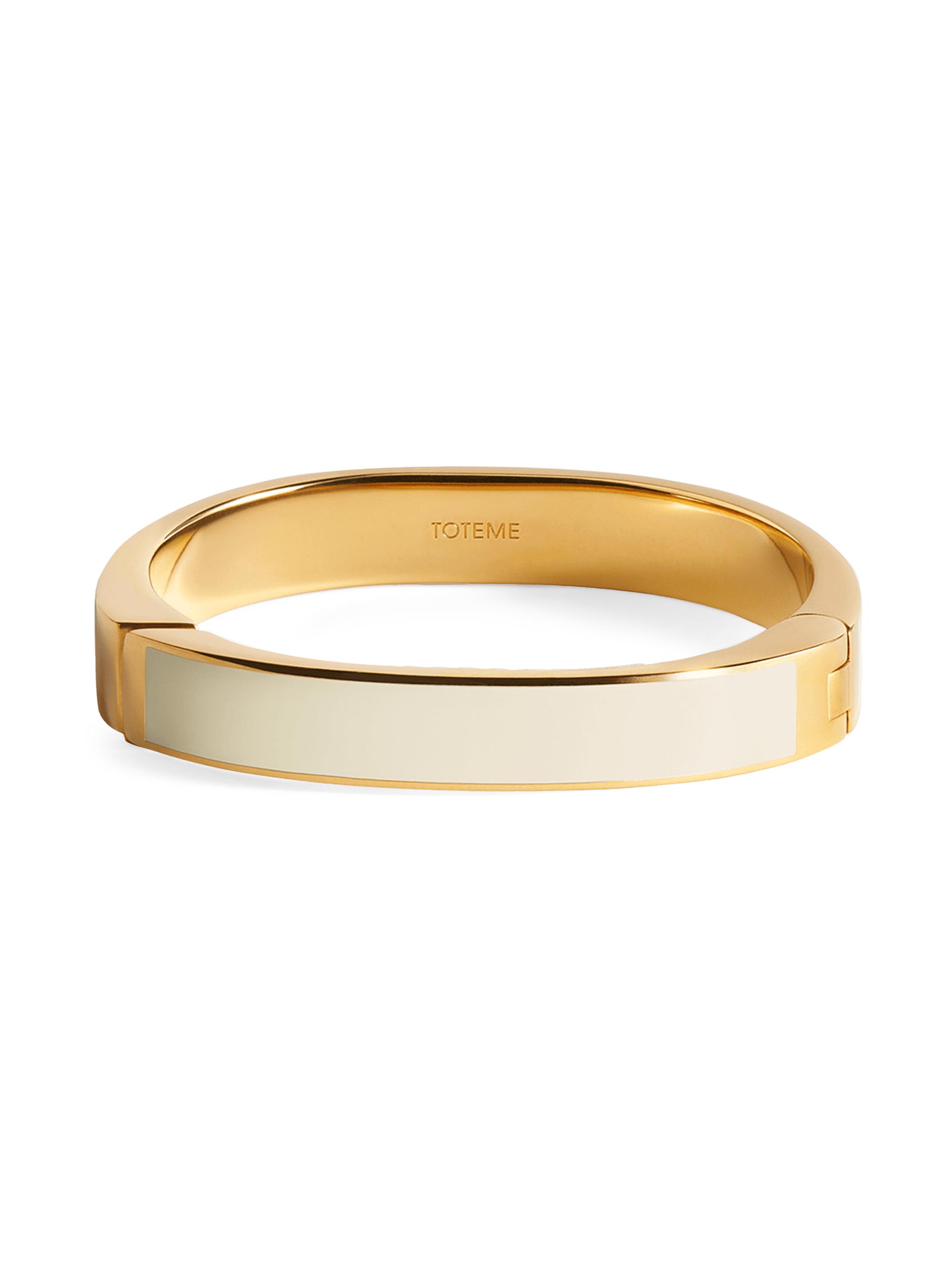 Toteme Women's 18kt Gold-Plated Signature Bracelet - Ecru Gold