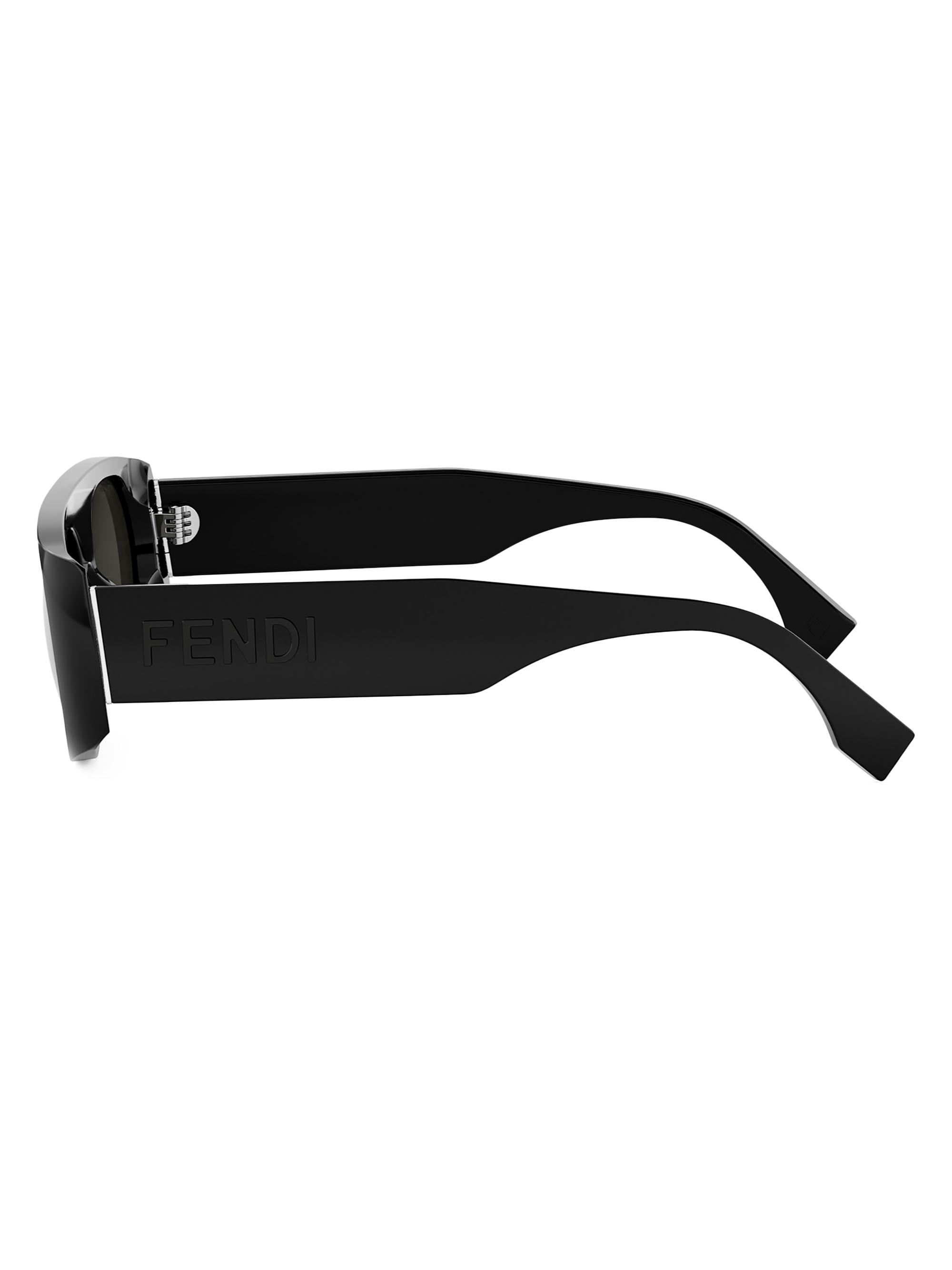 Fendi Fendi Signature 54MM Rectangular Sunglasses | Saks Fifth Avenue
