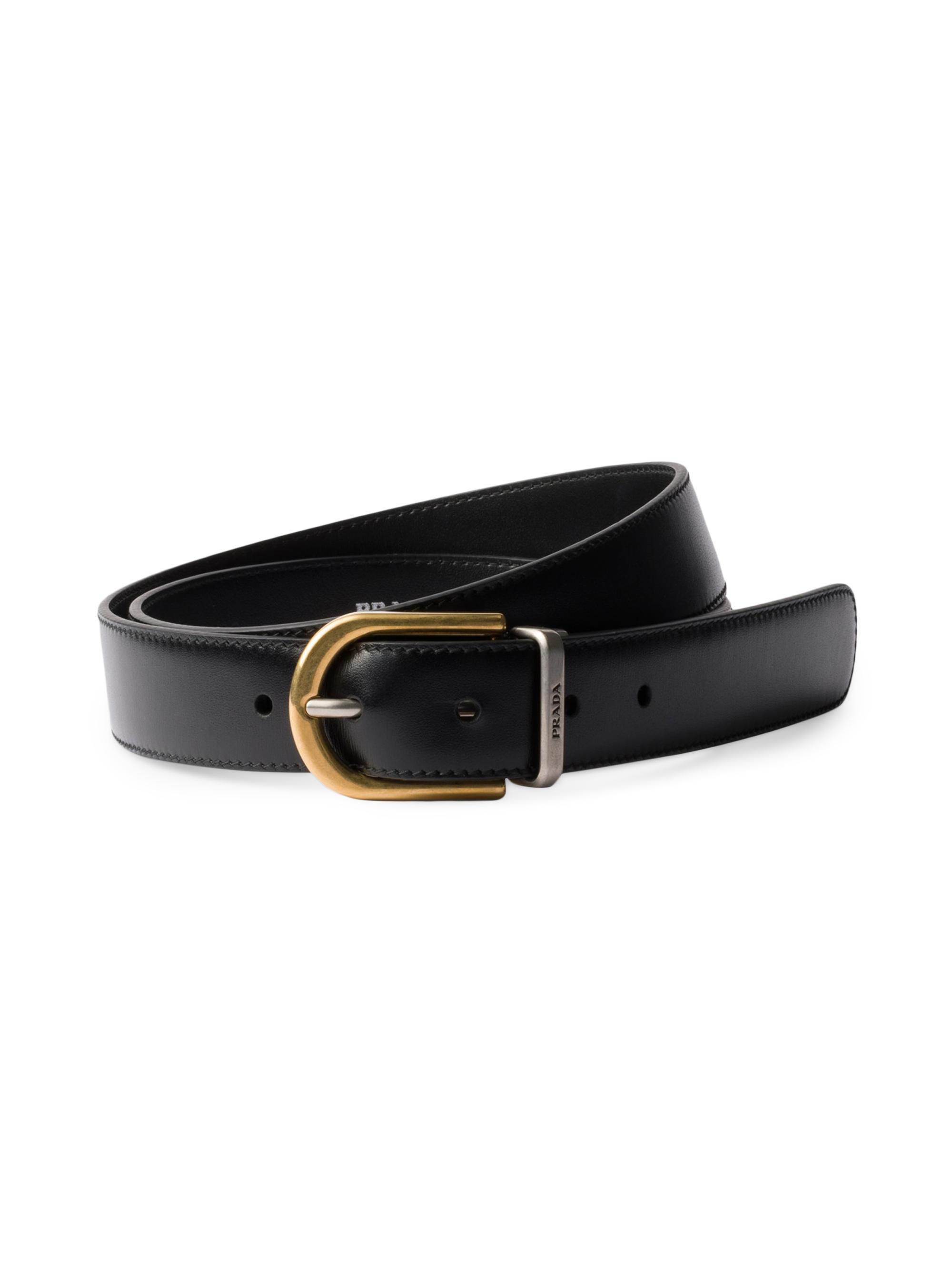 Prada Antiqued Leather Belt | Saks Fifth Avenue