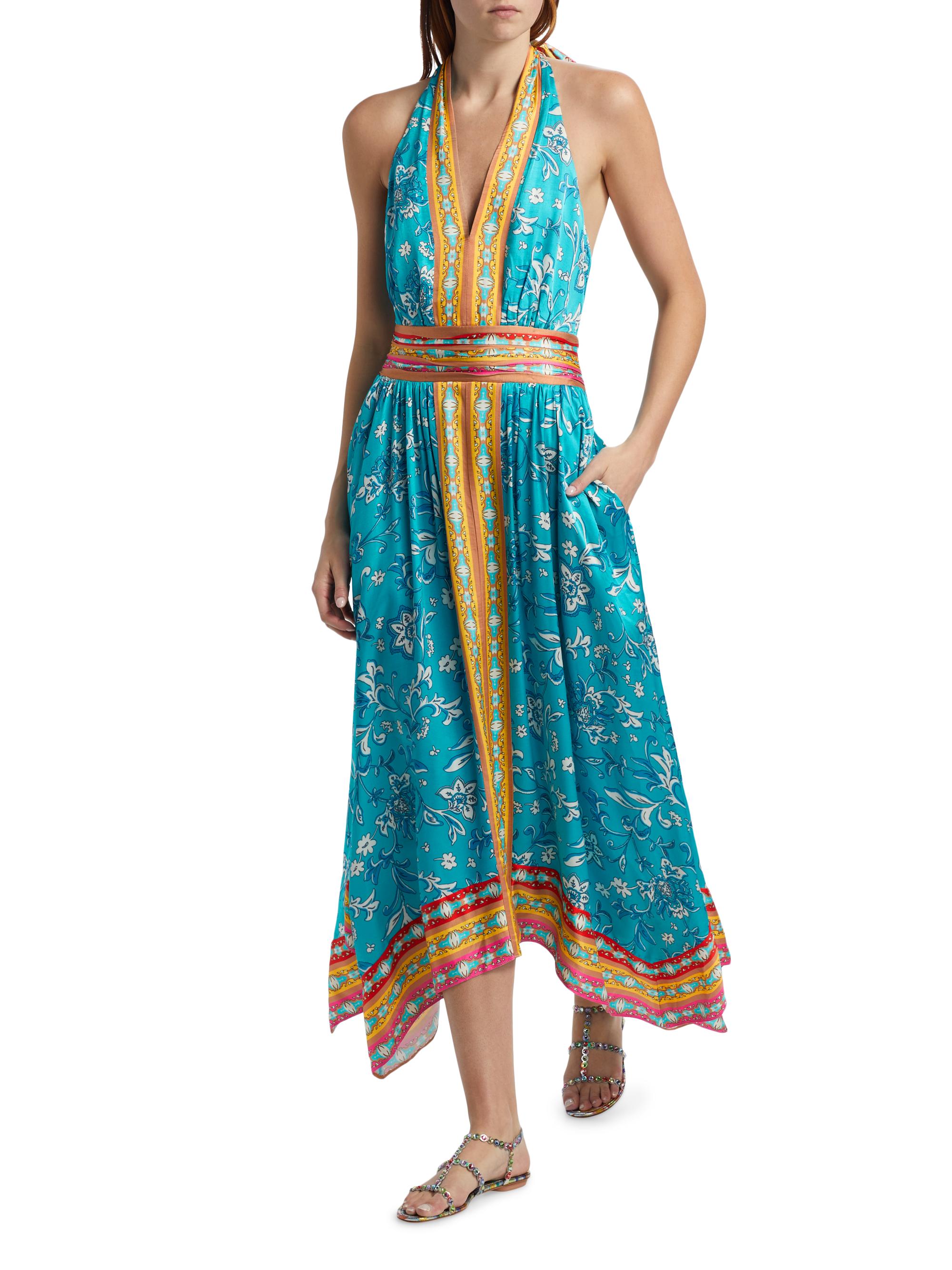 Ramy Brook Georgina Floral Sleeveless Midi-Dress | Saks Fifth Avenue