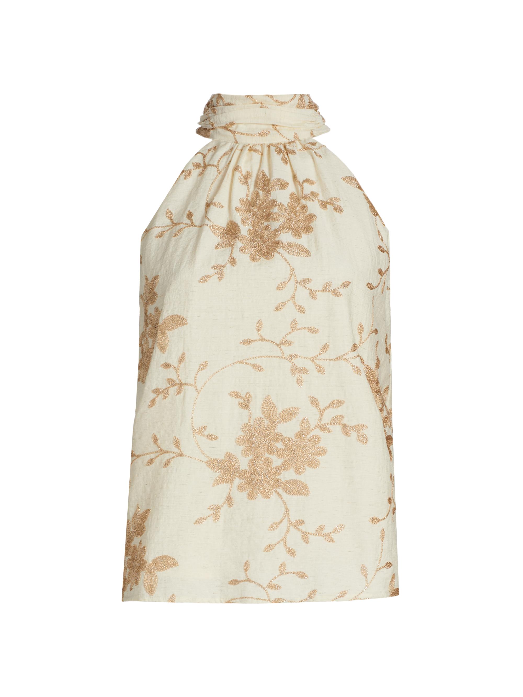 Ramy Brook Women's Cara Floral-Embroidered Tank -  Lurex Embroidery