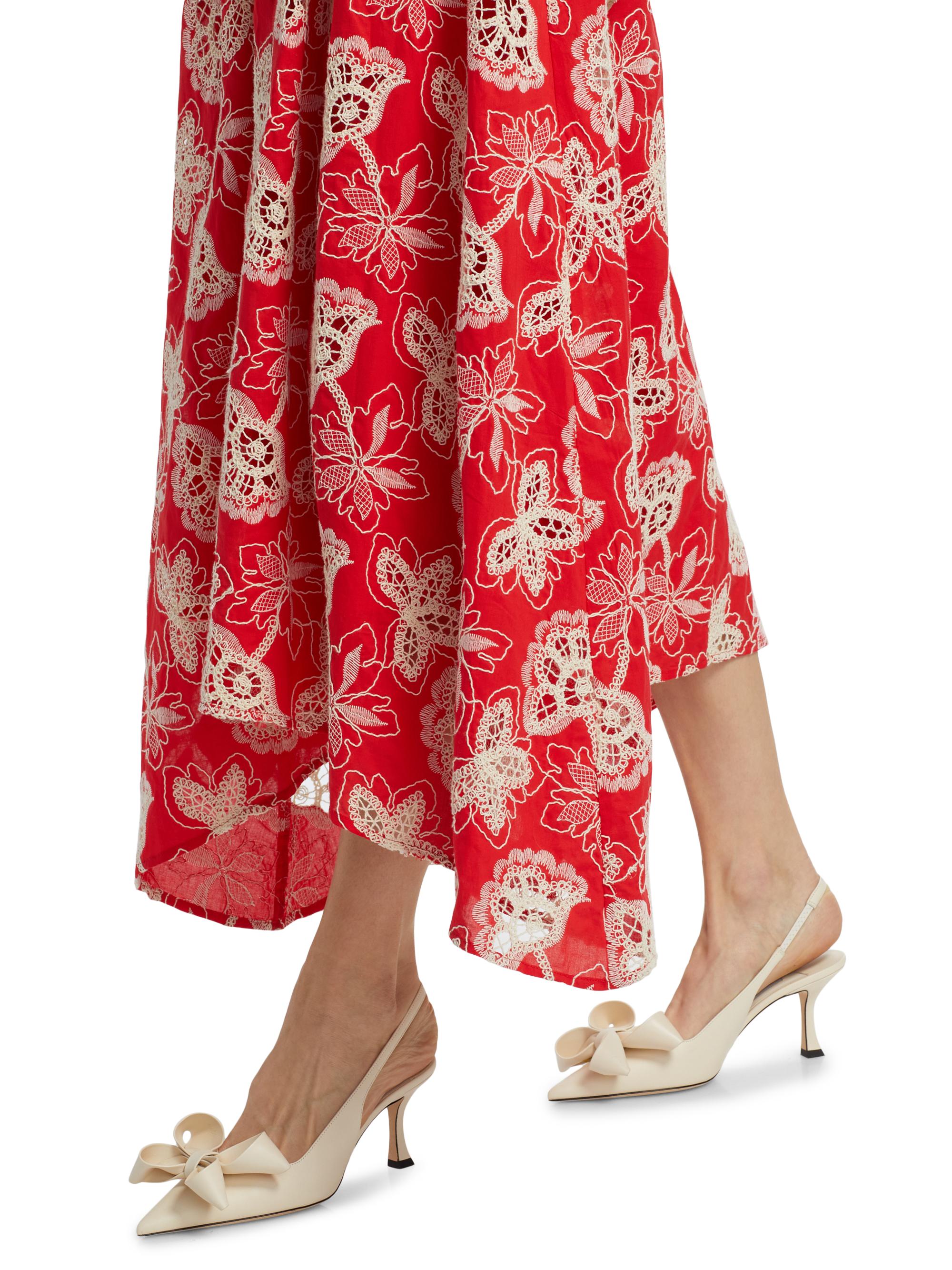 Ramy Brook Blanca Flower Strapless Midi-Dress | Saks Fifth Avenue