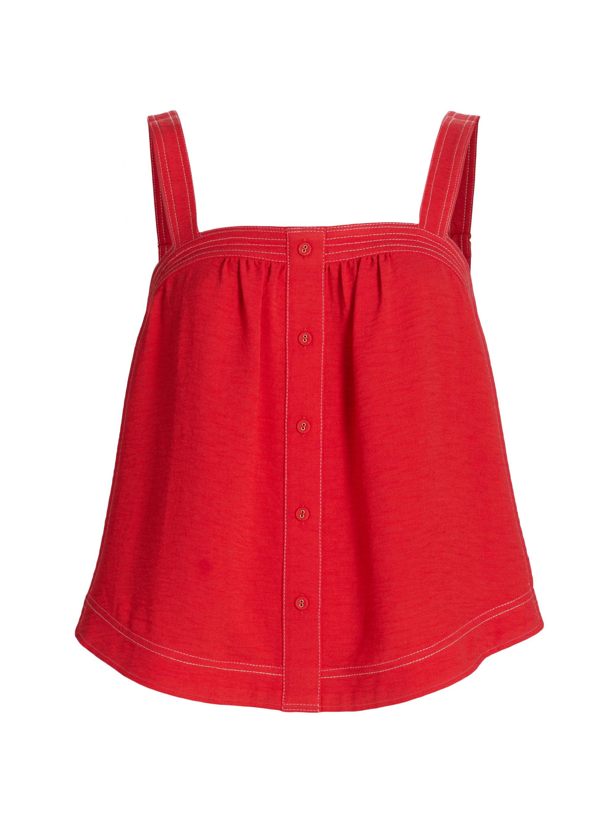 Ramy Brook Women's Maisey Button-Front Tank - Flame