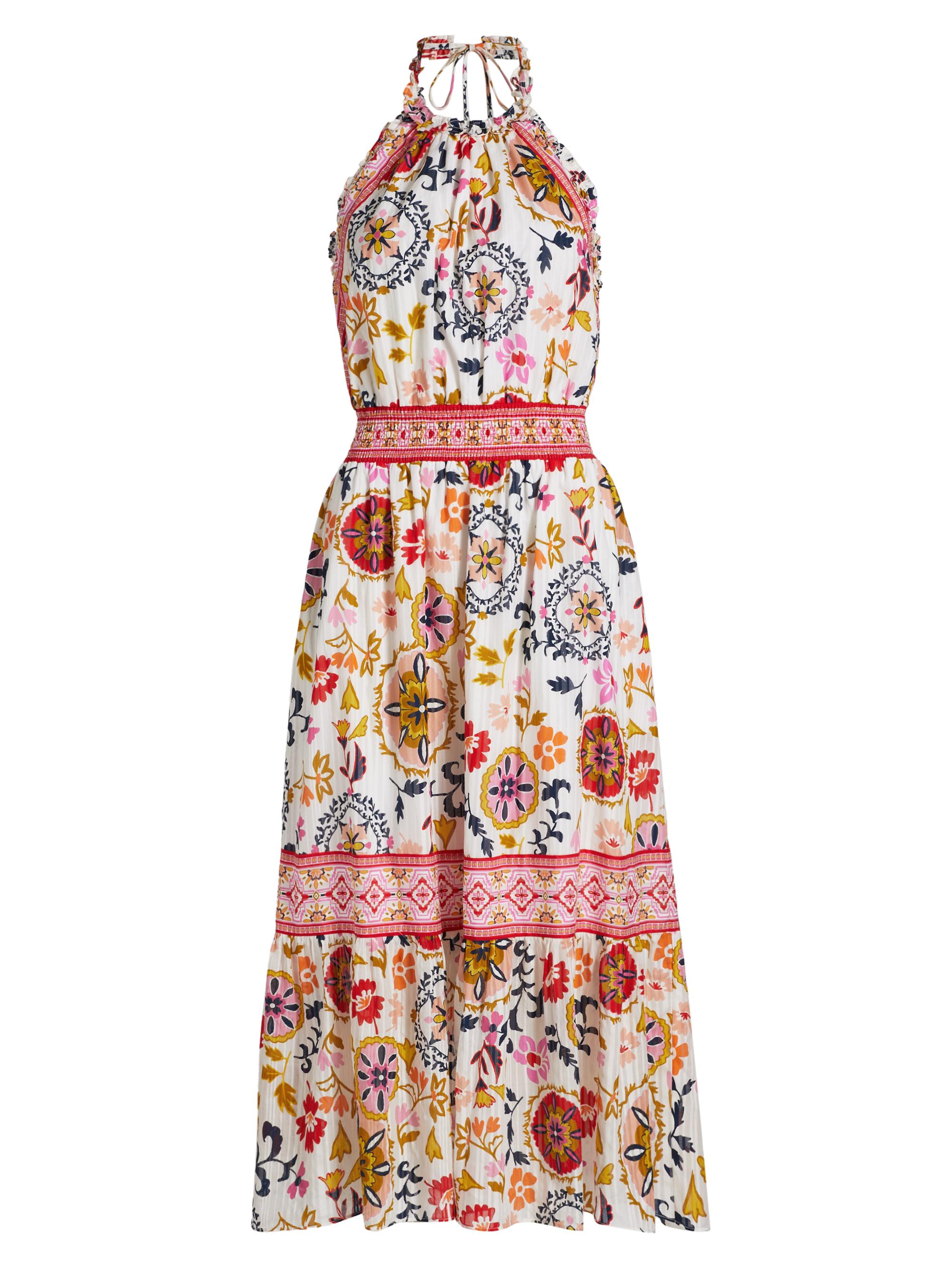 Ramy Brook Women's Delia Floral Cotton-Blend Halterneck Midi-Dress - White Maya Combo