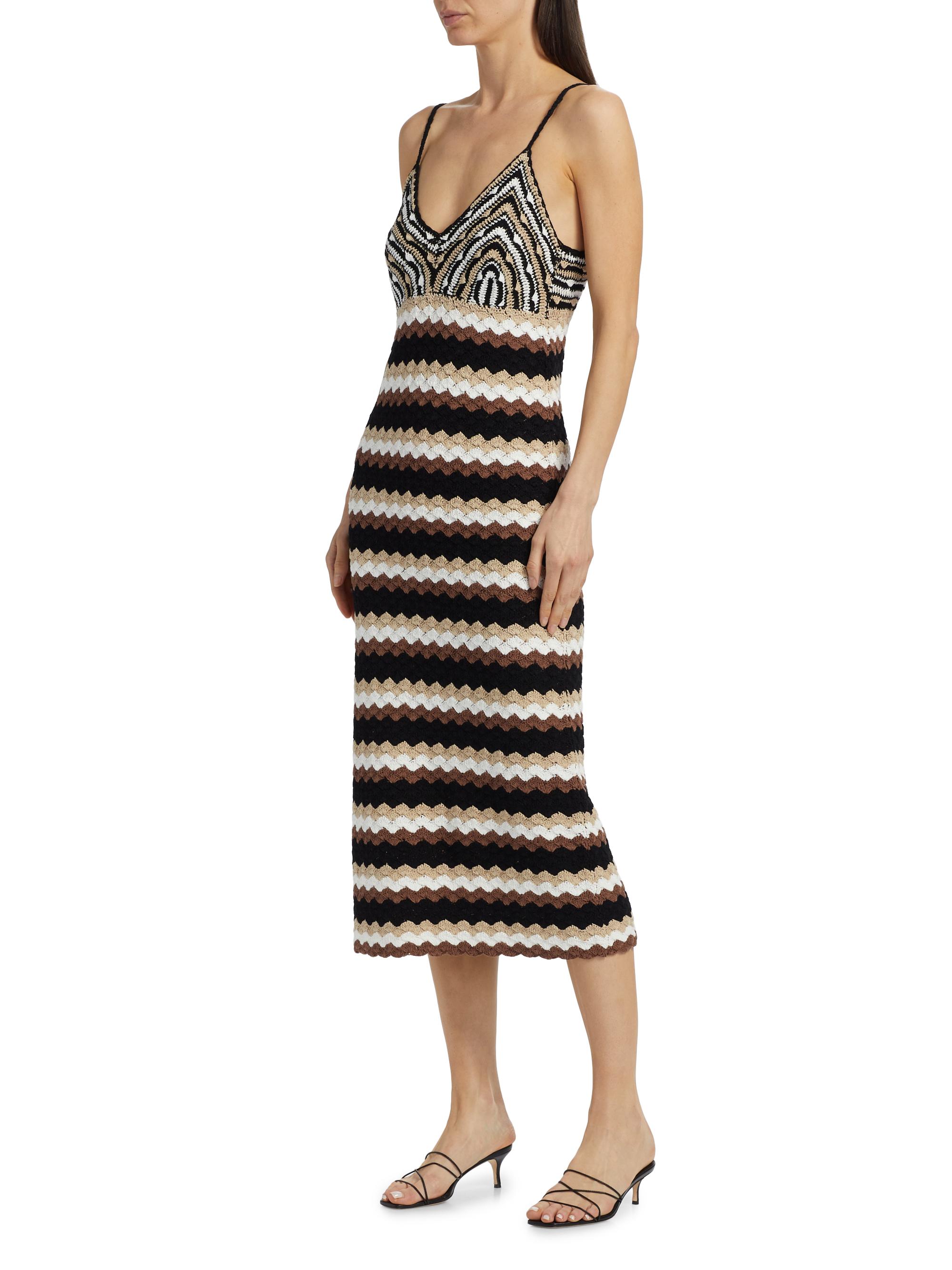 Ramy Brook Harlow Striped Cotton Knit Midi-Dress | Saks Fifth Avenue
