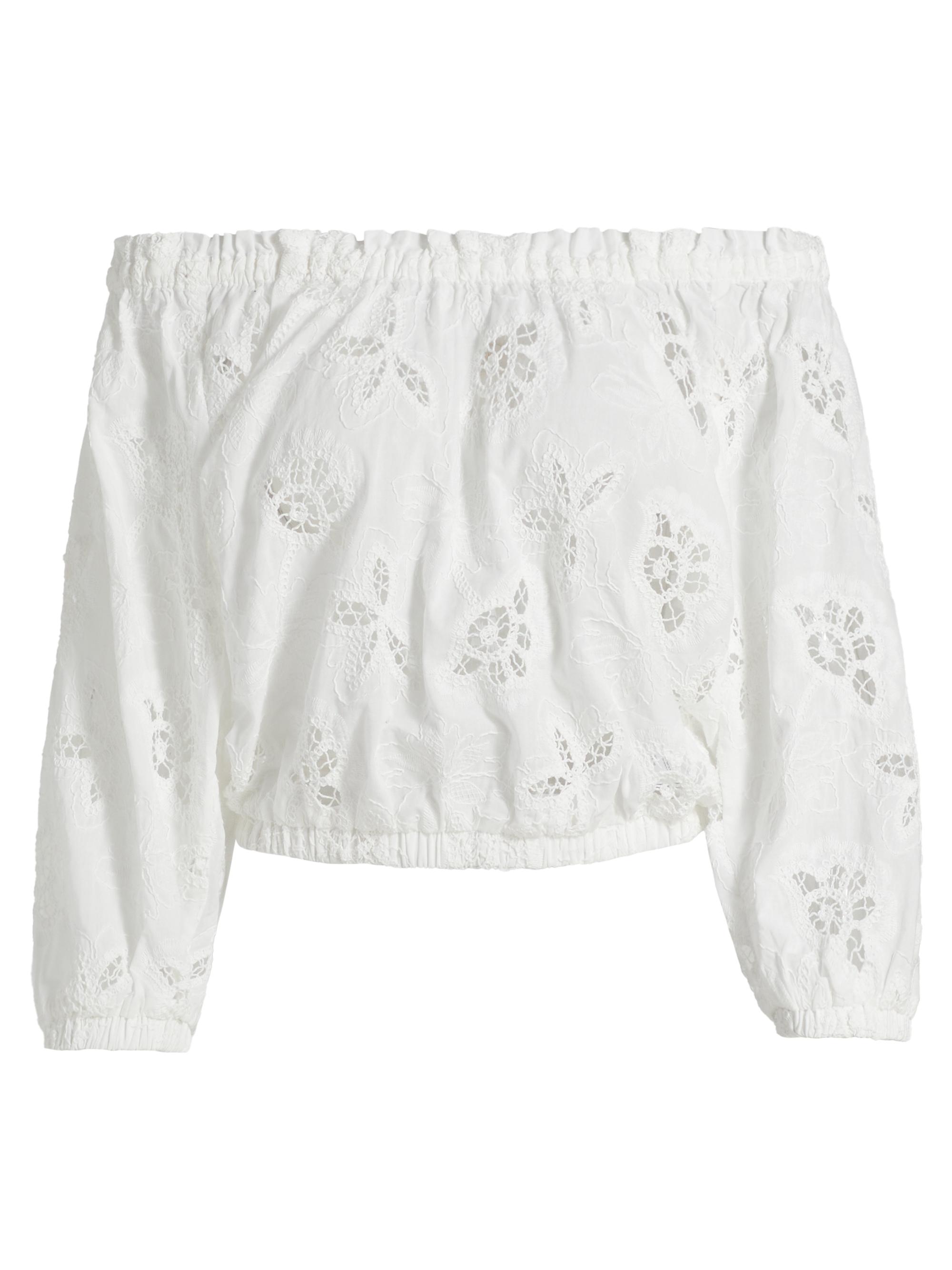 Ramy Brook Women's Rosalia Flower Off-The-Shoulder Top - White Flower