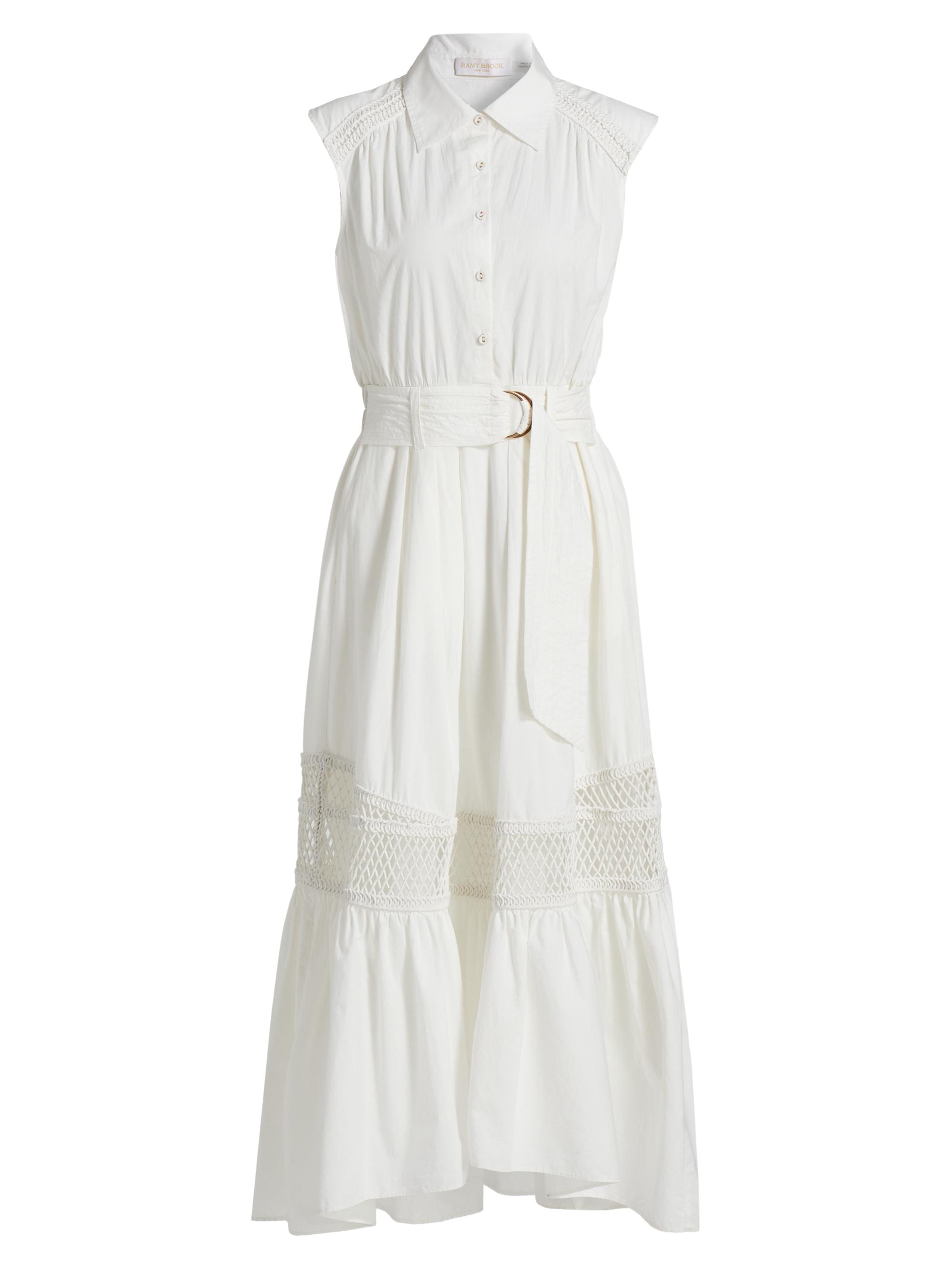 Ramy Brook Women's Celina Midi-Shirtdress - White